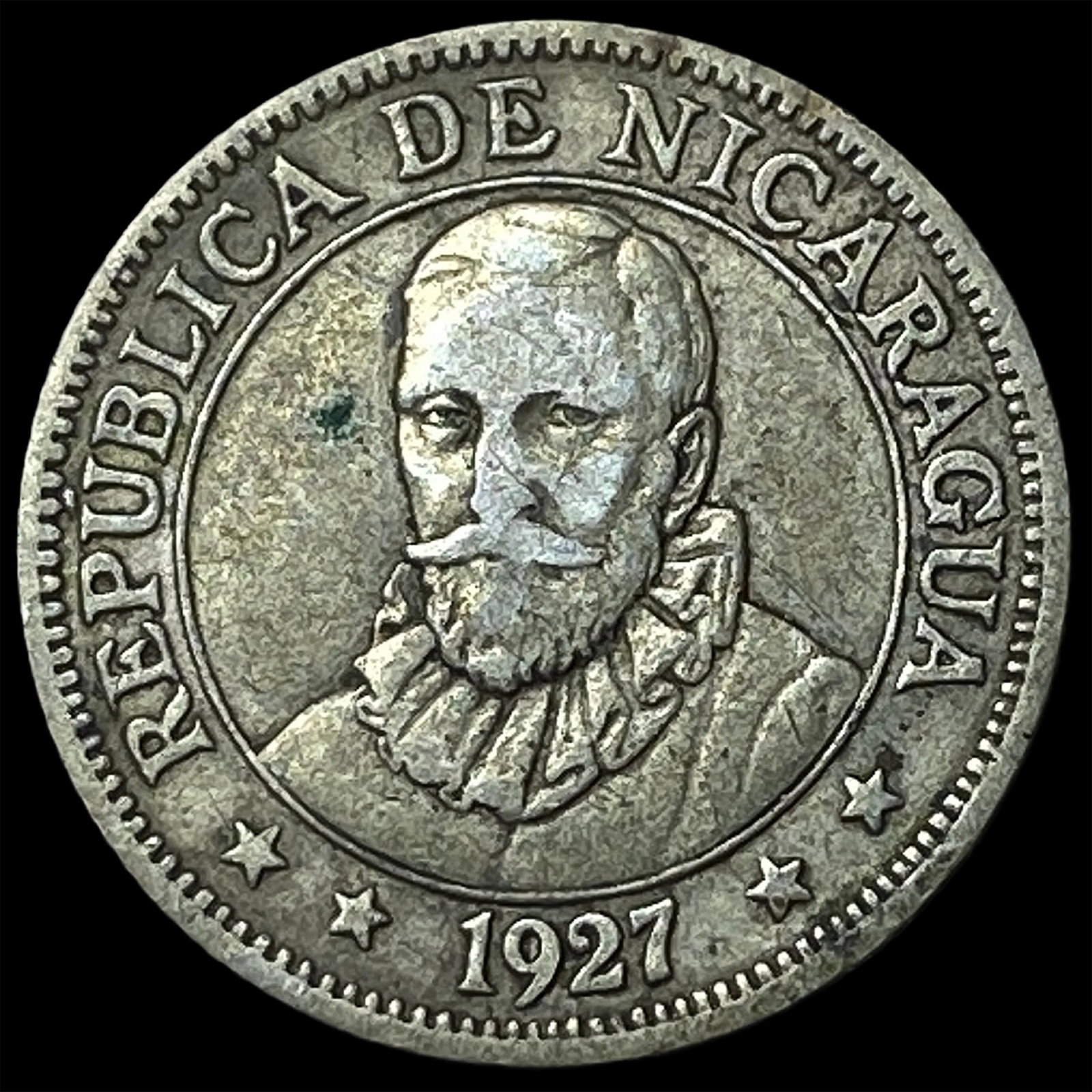 1927 Nicaragua Silver 10 Centavos KM 13: 1927 Nicaragua Silver 10 Centavos KM 13