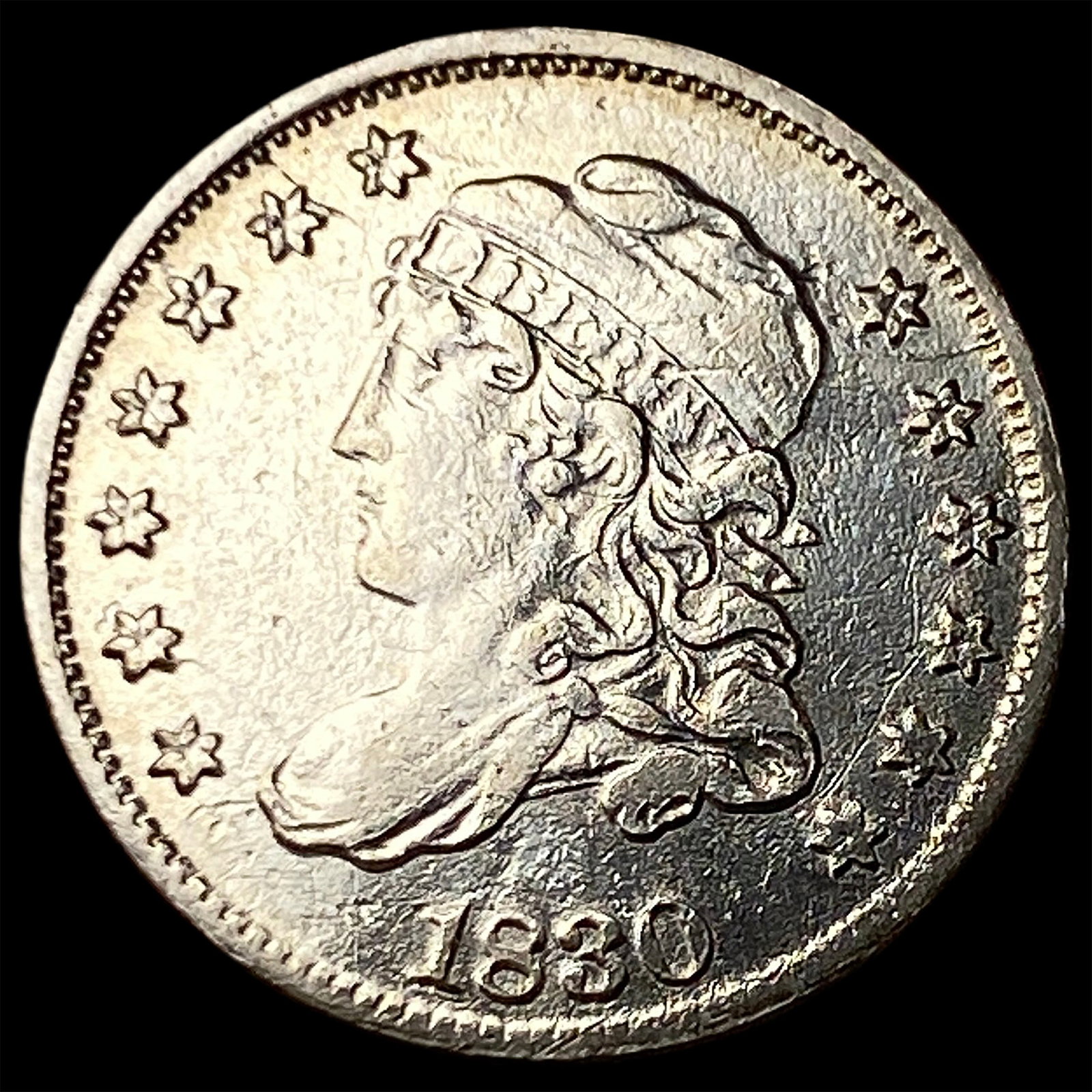 1830 Capped Bust Half Dime CLOSELY UNCIRCULATED (1 of 2)