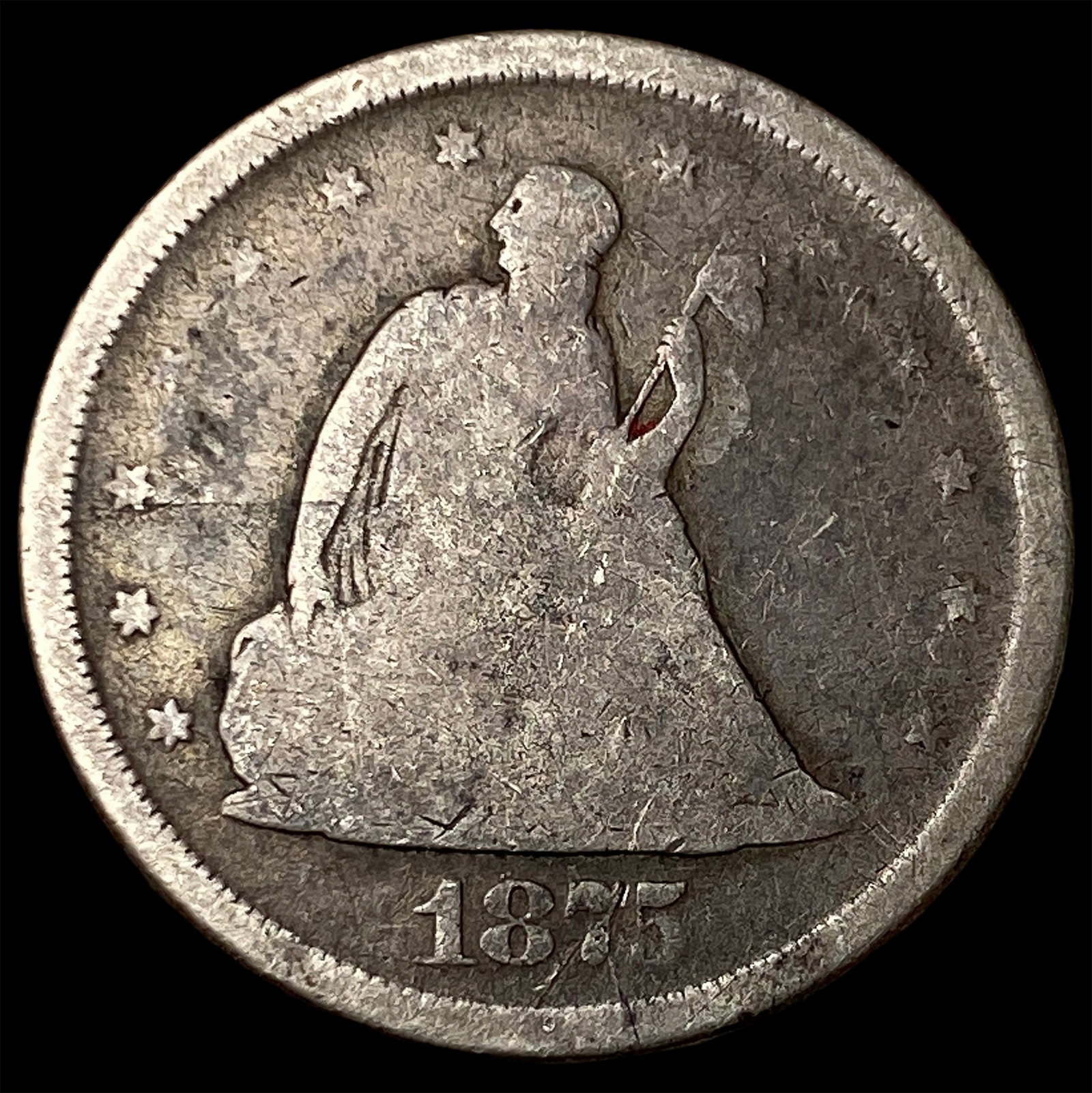 1875-S Silver Twenty Cents NICELY CIRCULATED: 1875-S Silver Twenty Cents NICELY CIRCULATED