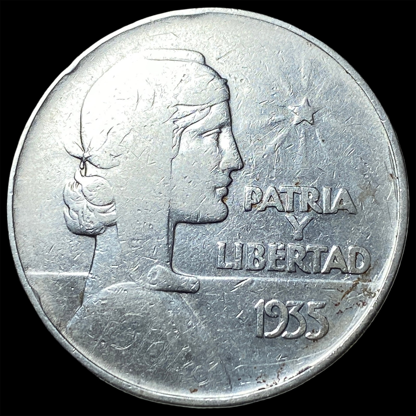 1935 Cuba Silver 1 Peso (1 of 2)