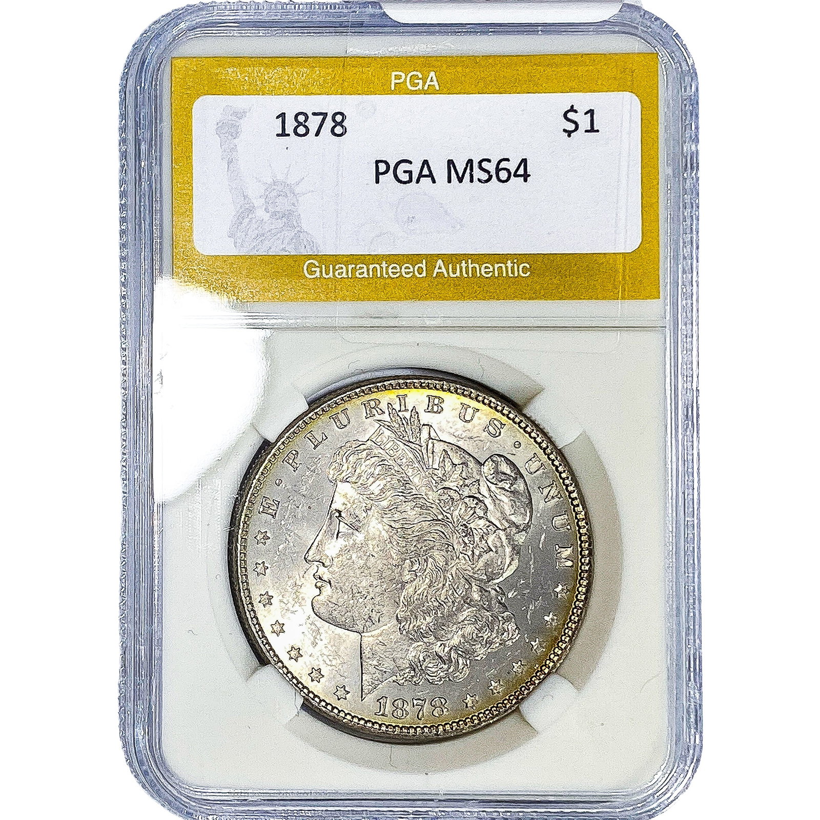 1878 Morgan Silver Dollar PGA MS64: 1878 Morgan Silver Dollar PGA MS64