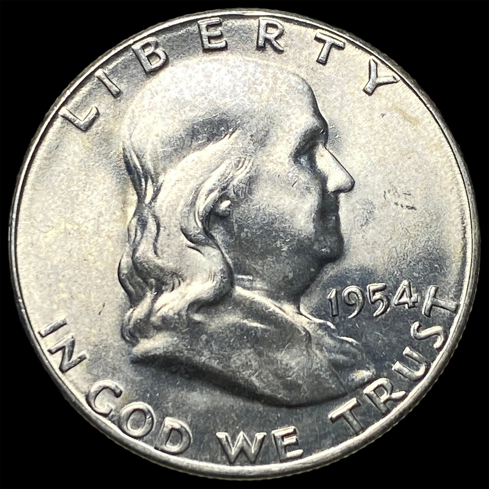 1954-S Silver Half Dollar Franklin CHOICE BU: 1954-S Silver Half Dollar Franklin CHOICE BU