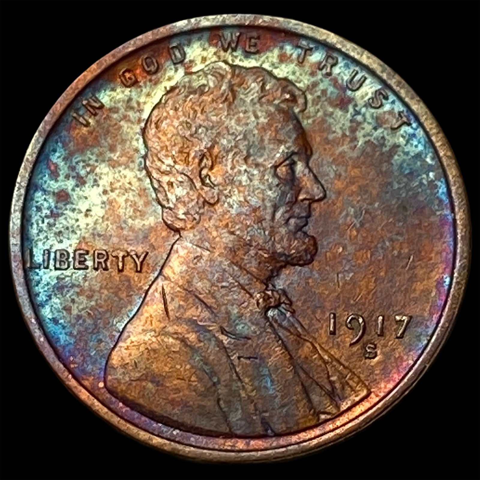 1917-S Lincoln Wheat Cent CHOICE BU: 1917-S Lincoln Wheat Cent CHOICE BU