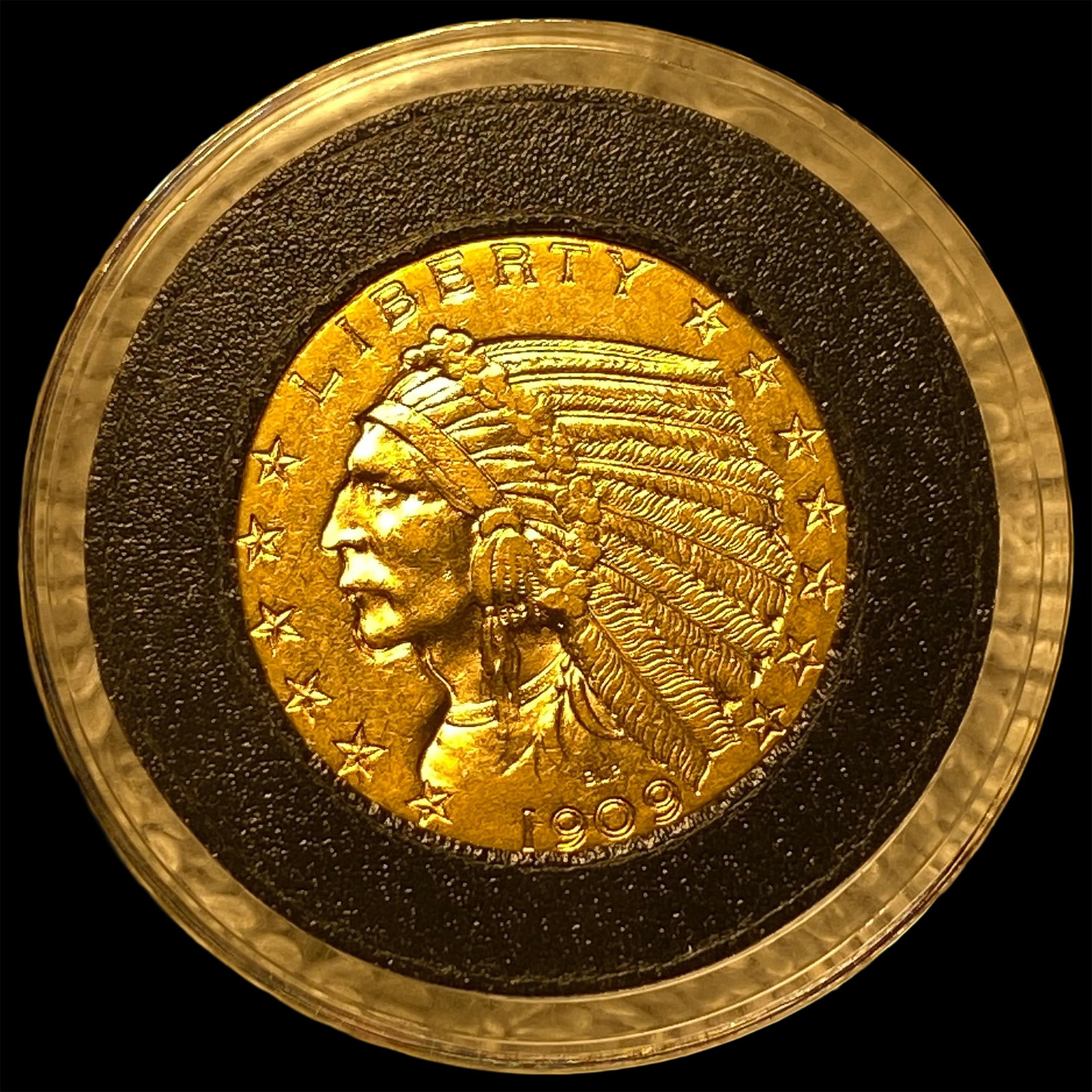 1909 Indian Head Half Eagle $5 Gold CLOSELY UNCIRCULATED: 1909 Indian Head Half Eagle $5 Gold CLOSELY UNCIRCULATED