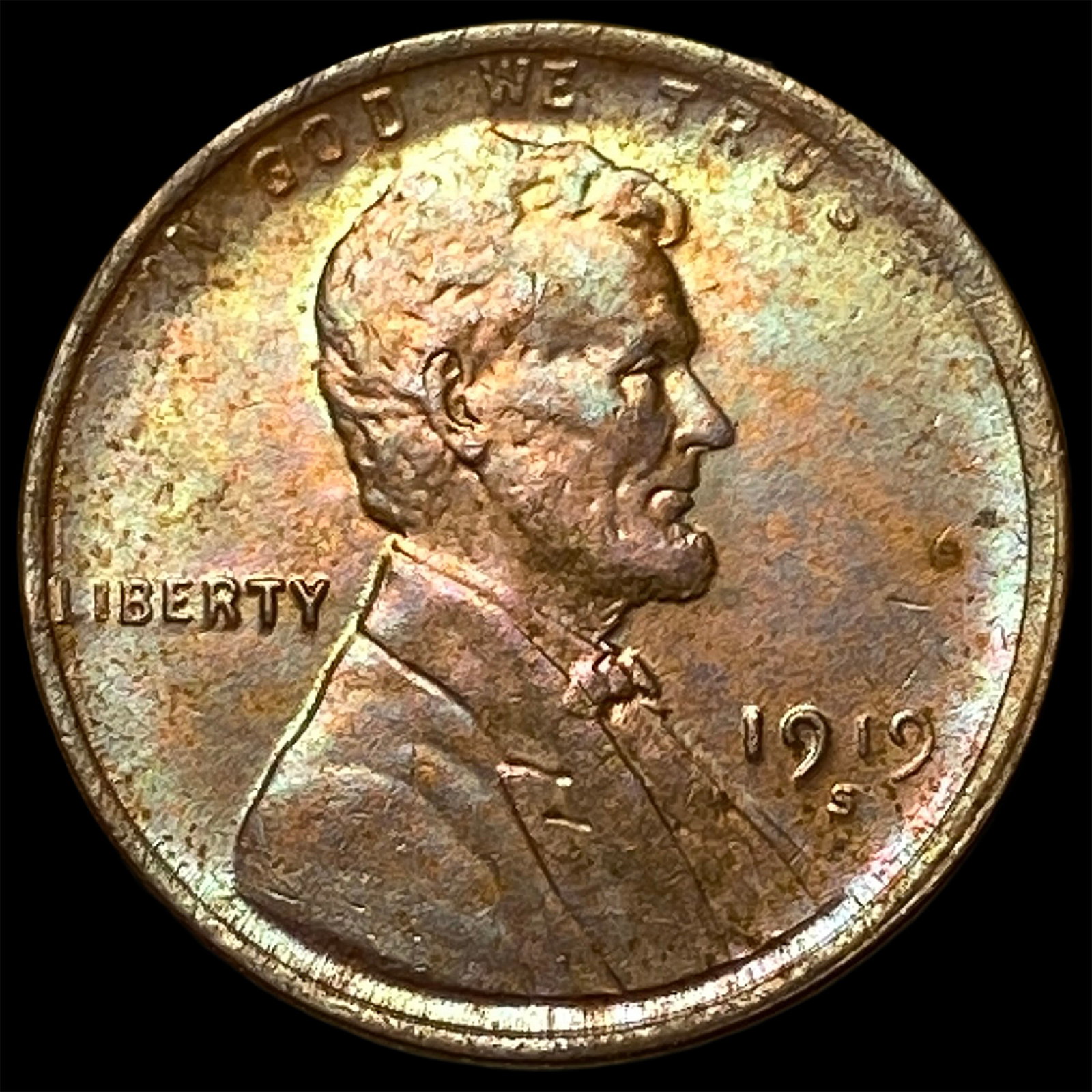 1919-S Lincoln Wheat Cent CHOICE BU: 1919-S Lincoln Wheat Cent CHOICE BU