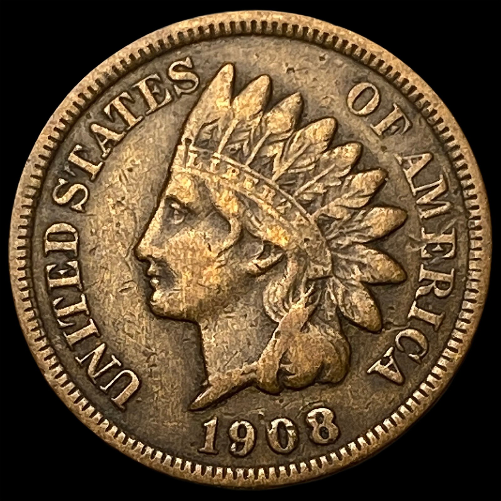 1908 Indian Head Cent LIGHTLY CIRCULATED: 1908 Indian Head Cent LIGHTLY CIRCULATED