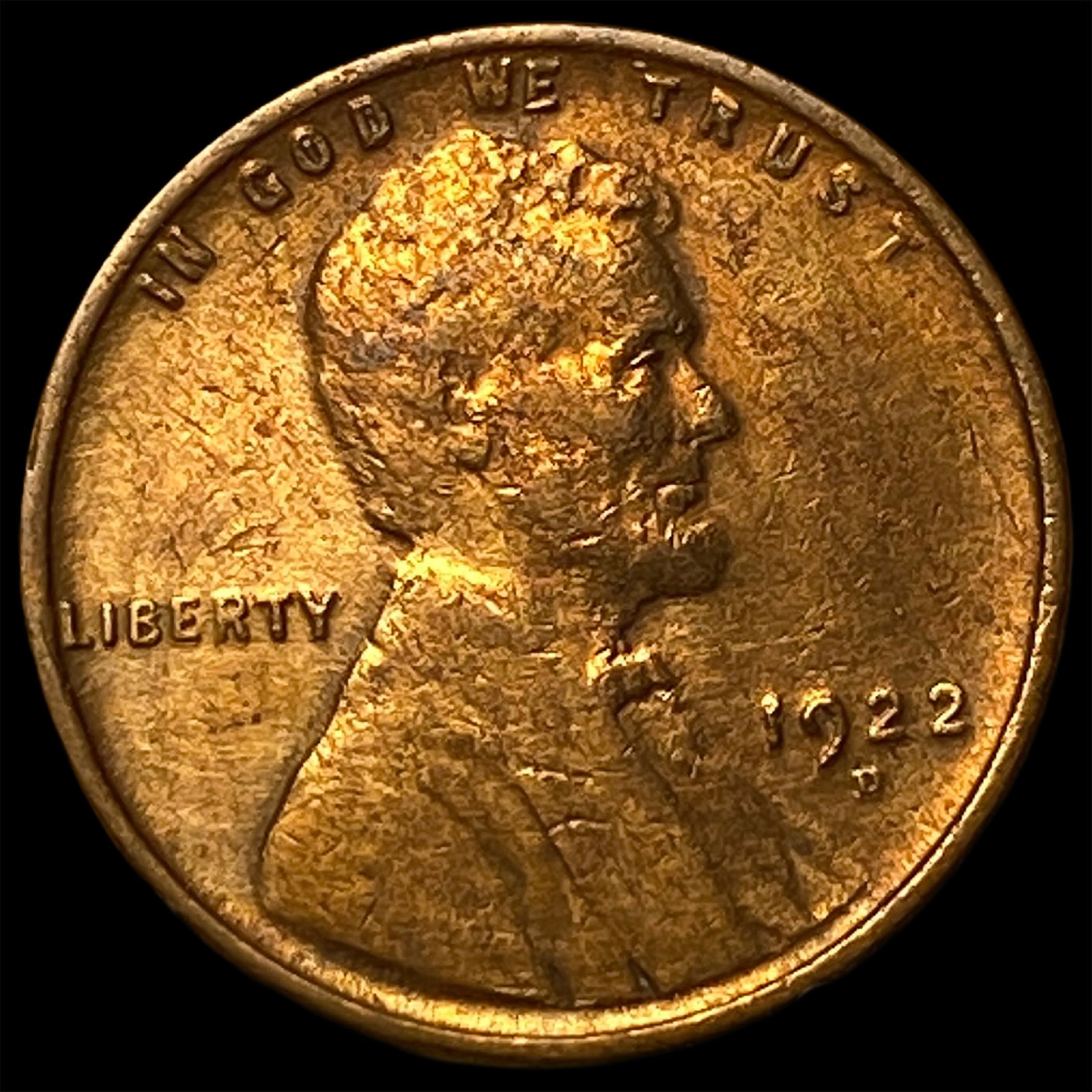 1922-D Lincoln Wheat Cent CLOSELY UNCIRCULATED: 1922-D Lincoln Wheat Cent CLOSELY UNCIRCULATED