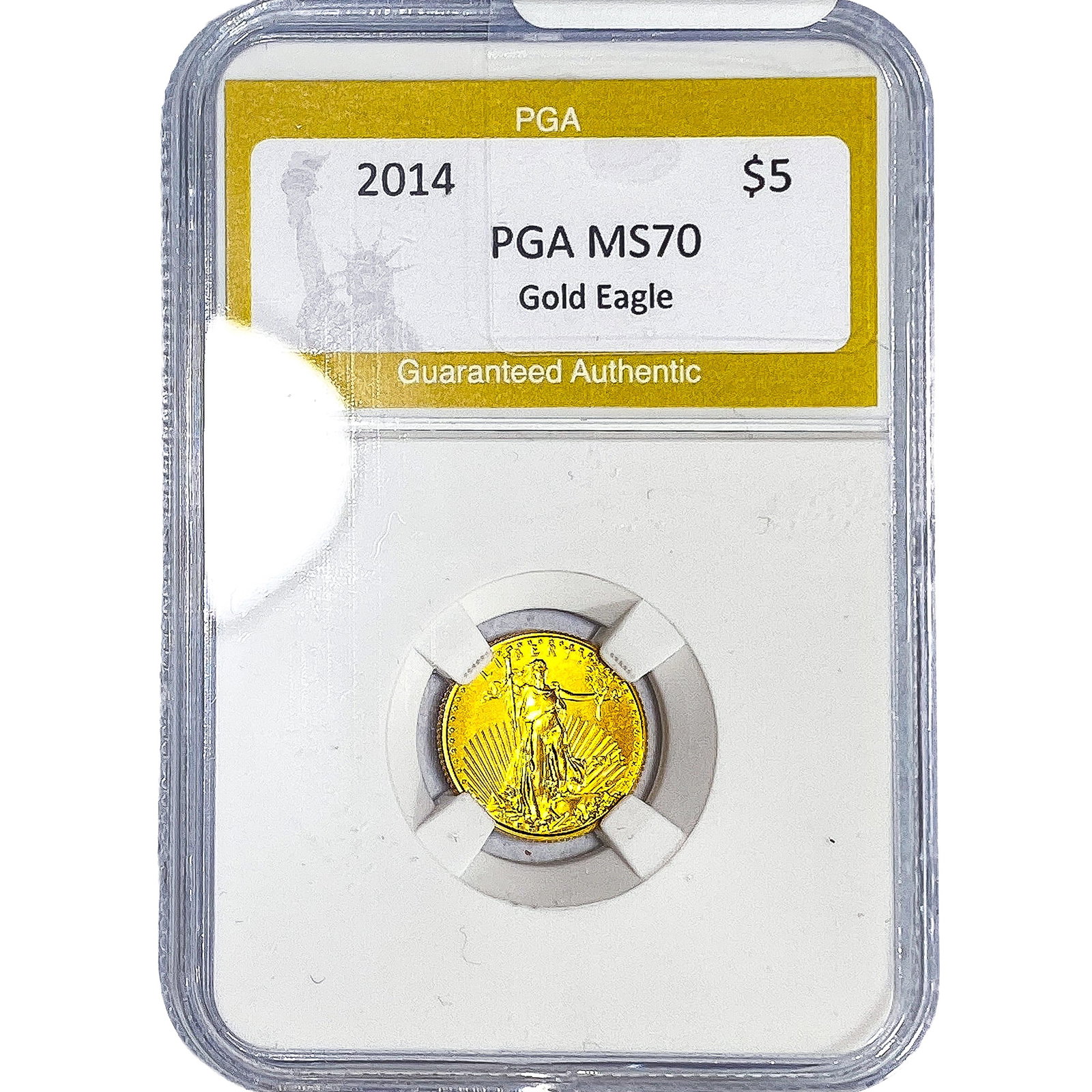 2014 1/10oz $5 Gold Eagle PGA MS70: 2014 1/10oz $5 Gold Eagle PGA MS70