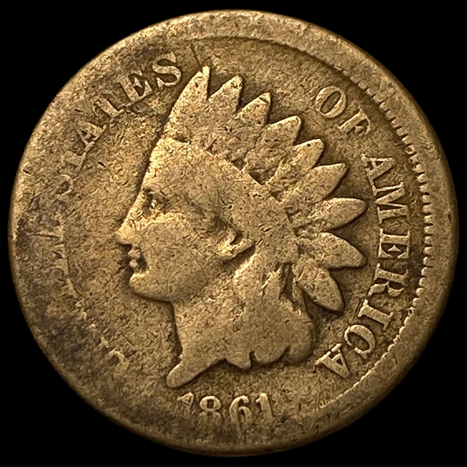 1861 Indian Head Cent NICELY CIRCULATED: 1861 Indian Head Cent NICELY CIRCULATED