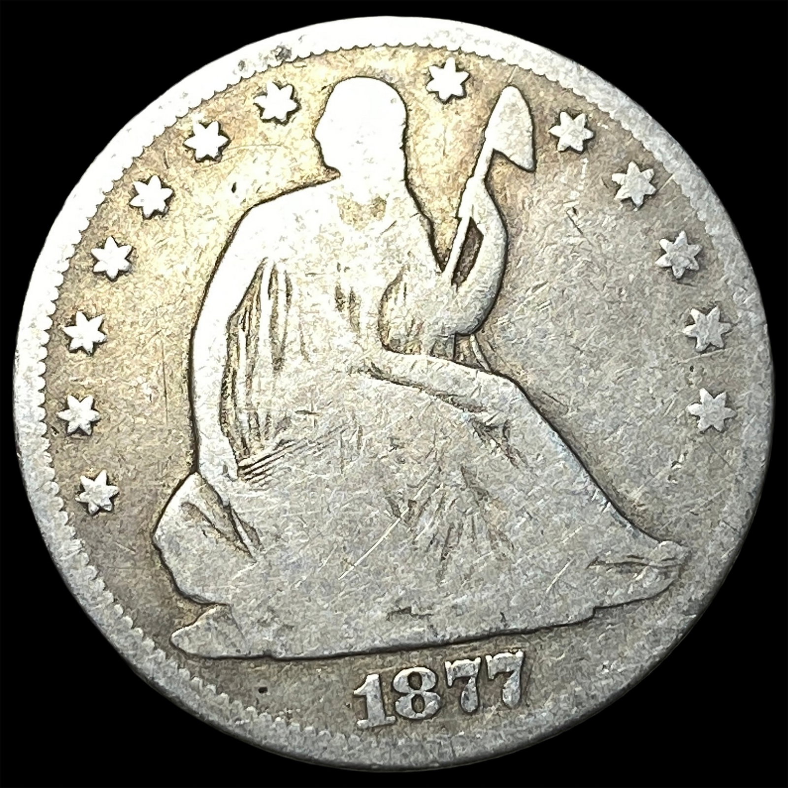 1877 Seated Liberty Half Dollar NICELY CIRCULATED: 1877 Seated Liberty Half Dollar NICELY CIRCULATED