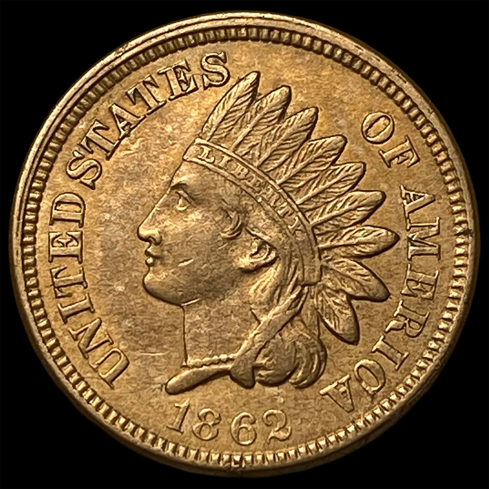 1862 Indian Head Cent CLOSELY UNCIRCULATED (1 of 2)