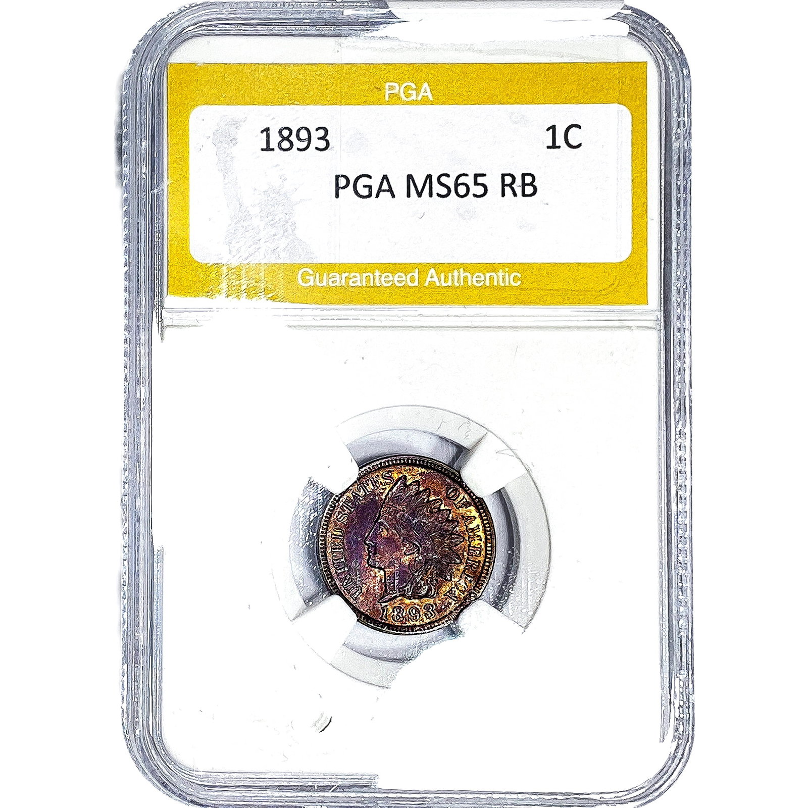 1893 Indian Head Cent PGA MS65 RB (1 of 2)