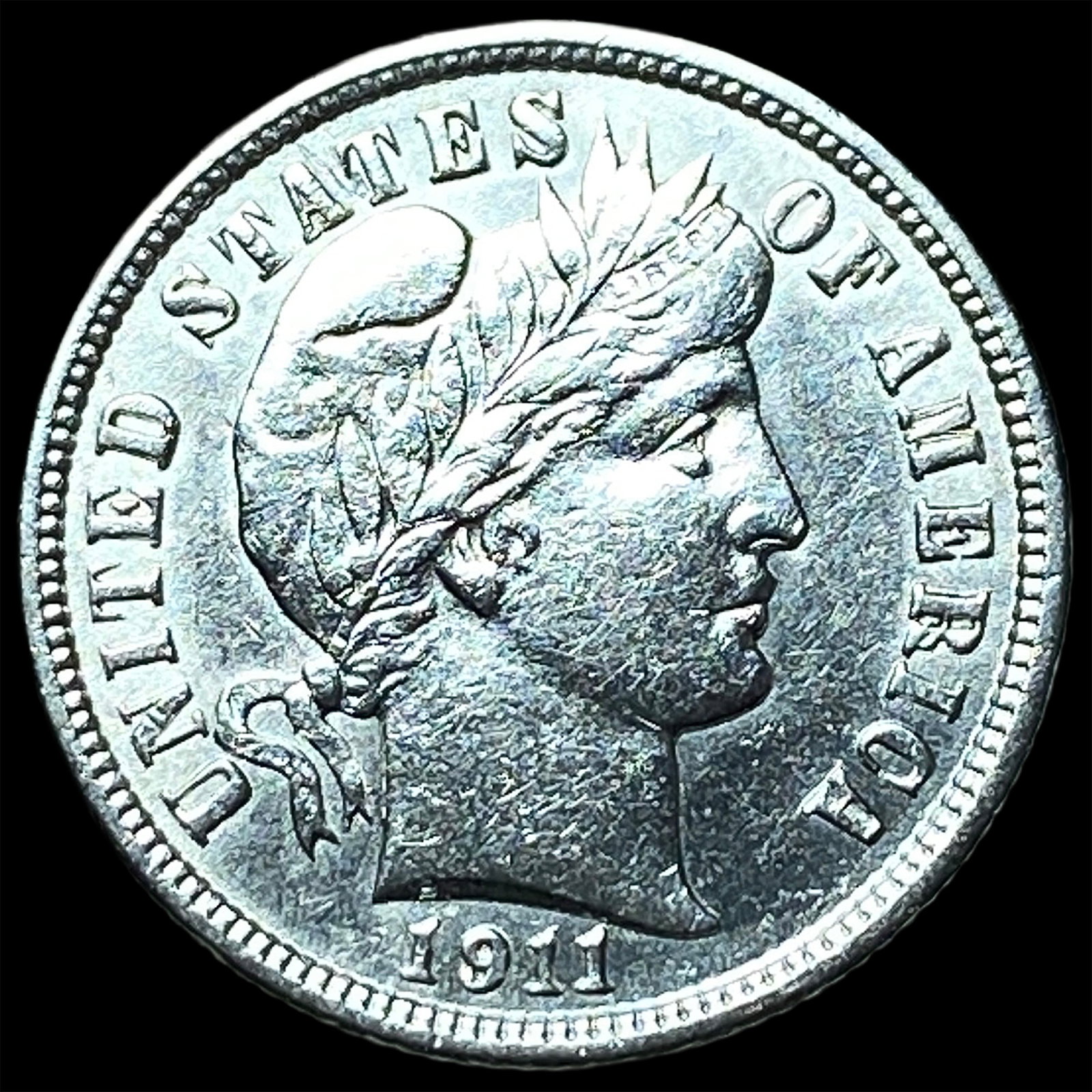 1911 Silver Barber Dime CLOSELY UNCIRCULATED: 1911 Silver Barber Dime CLOSELY UNCIRCULATED