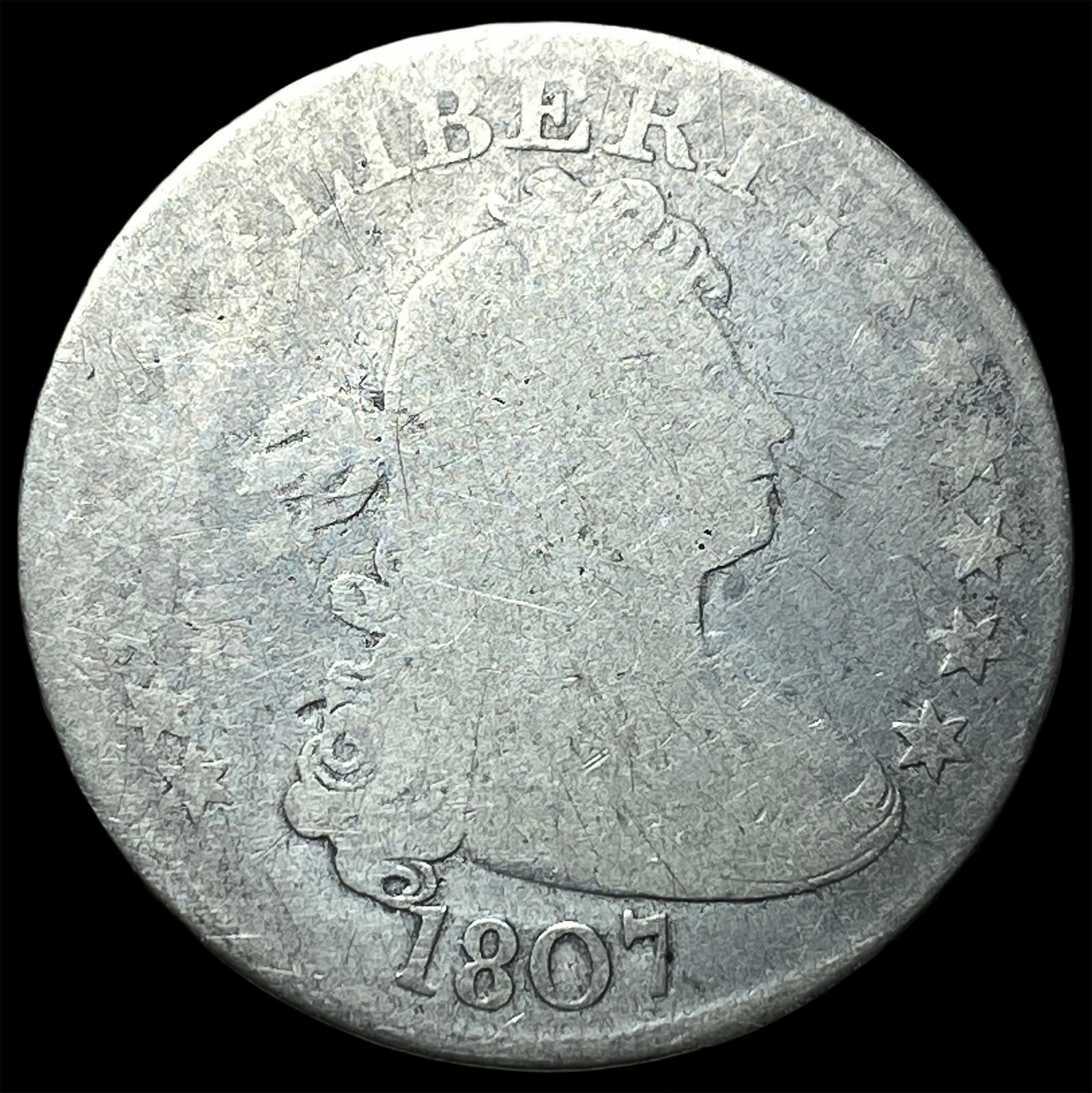 1807 Draped Bust Half Dollar NICELY CIRCULATED (1 of 2)