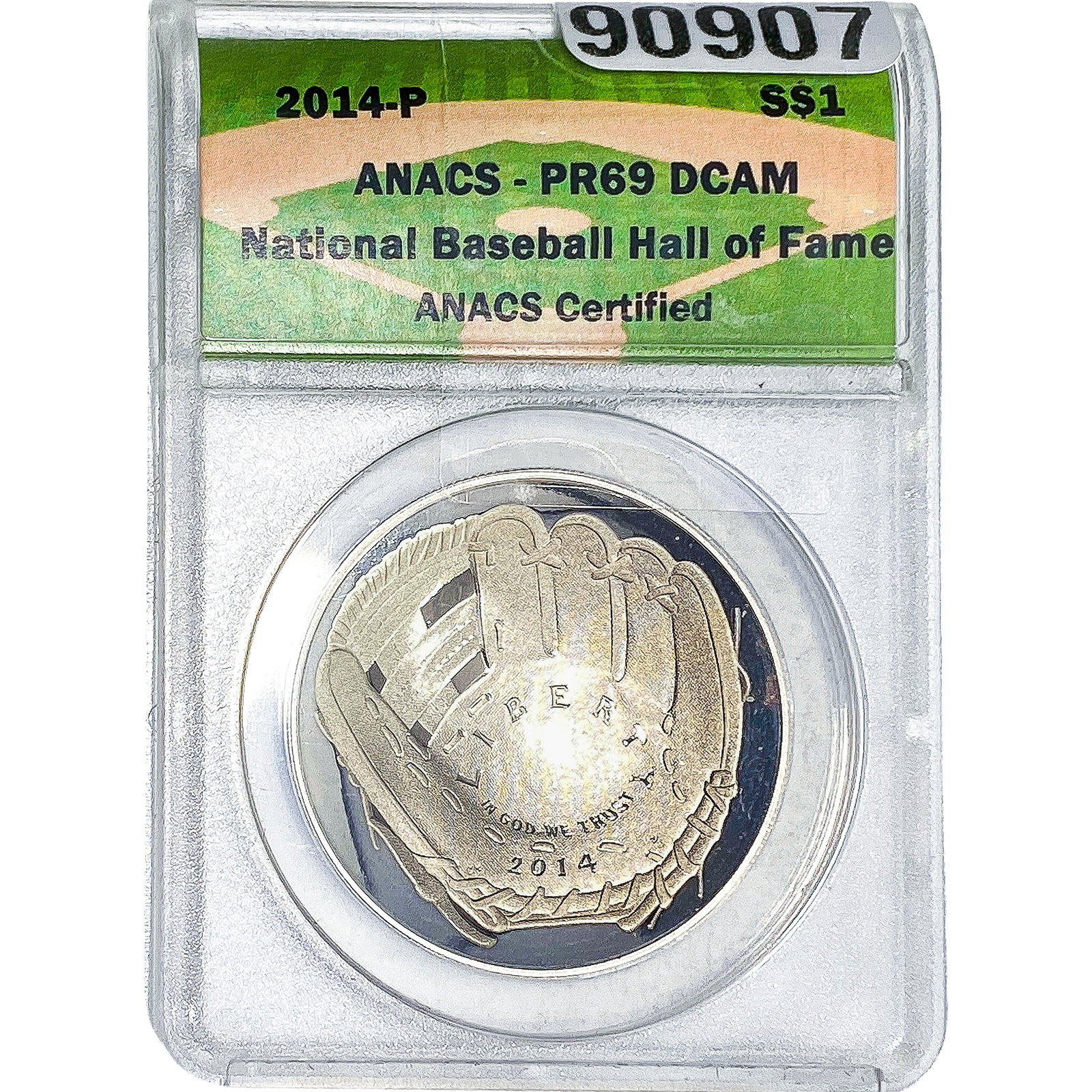 2014 Sliver $1 National Baseball Hall of Fame ANACS PR69 DCAM (1 of 2)