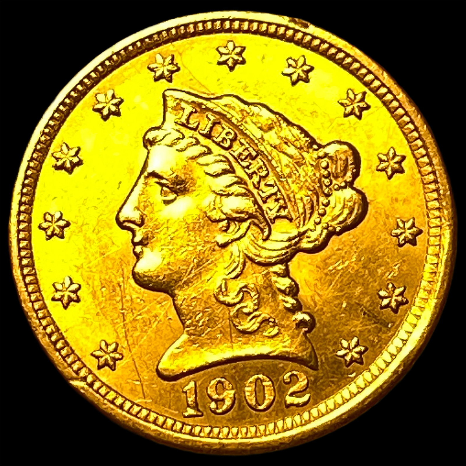 1902 Liberty Head Gold Quarter Eagle $2.50 UNCIRCULATED: 1902 Liberty Head Gold Quarter Eagle $2.50 UNCIRCULATED