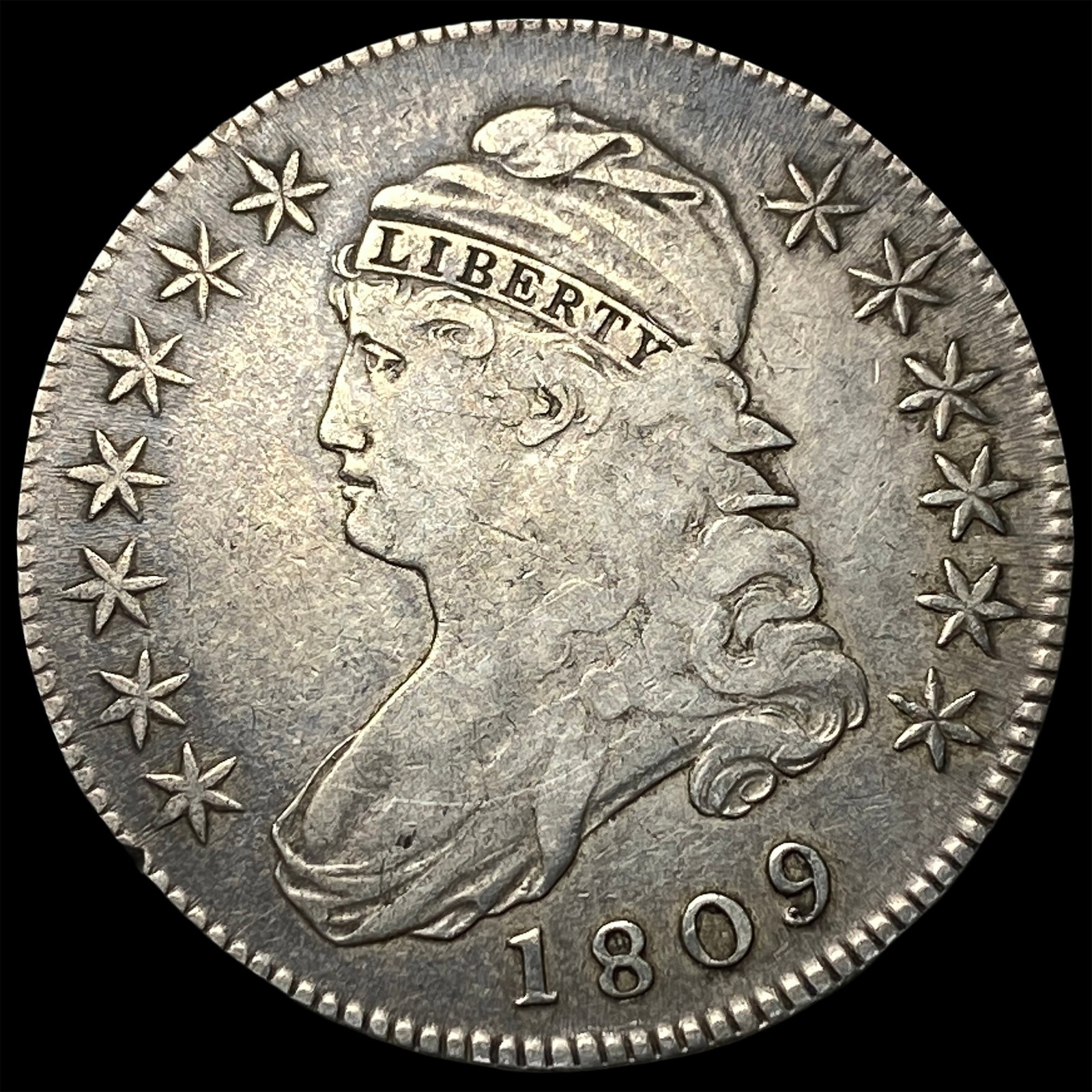 1809 Capped Bust Half Dollar NEARLY UNCIRCULATED (1 of 2)