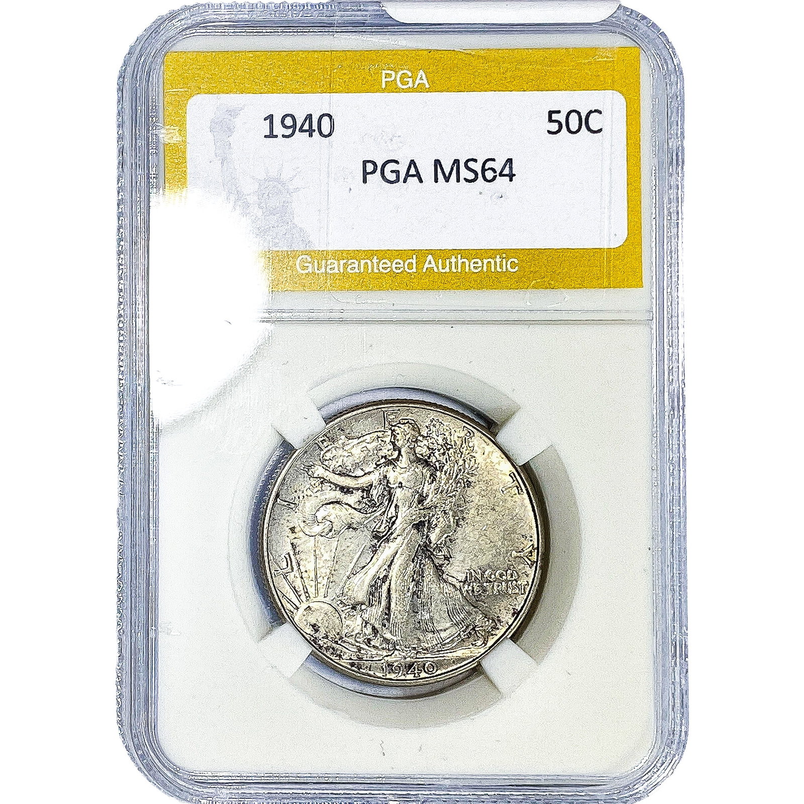 1940 Walking Liberty Half Dollar PGA MS64: 1940 Walking Liberty Half Dollar PGA MS64
