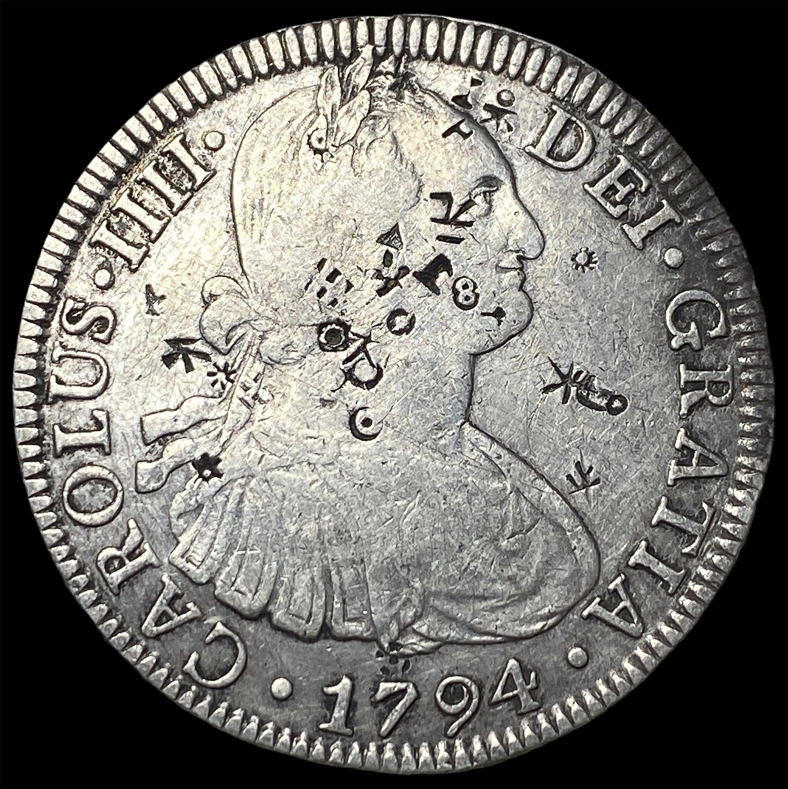 1794-Mo FM Mexico 8 Reales (Silver). NICELY CIRCULATED (1 of 2)