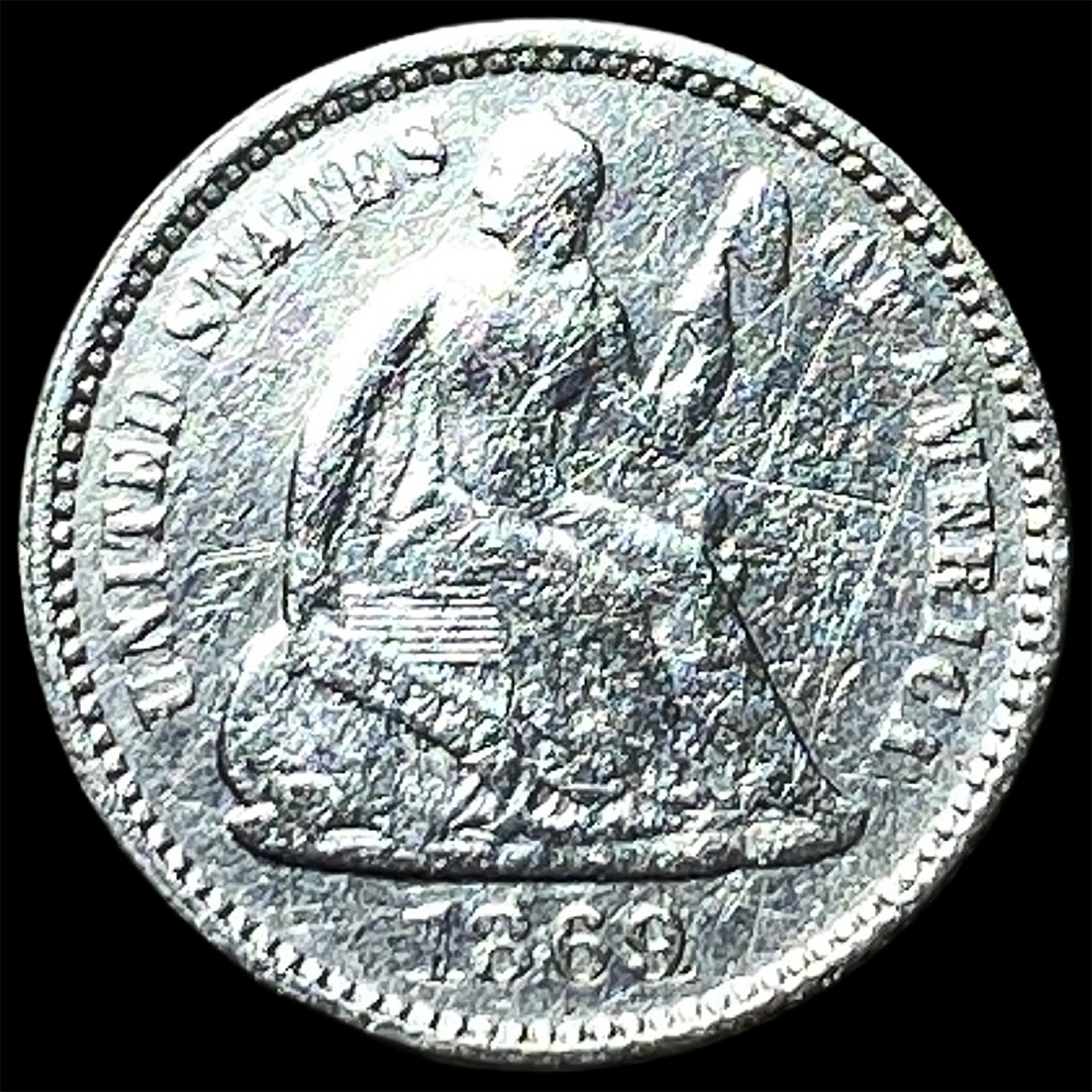 1869 Seated Liberty Half Dime HIGH GRADE: 1869 Seated Liberty Half Dime HIGH GRADE