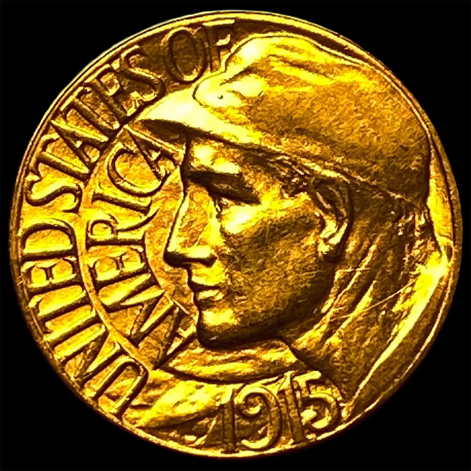 1915-S Gold $1 Panama-Pacific Exposition CLOSELY UNCIRCULATED: 1915-S Gold $1 Panama-Pacific Exposition CLOSELY UNCIRCULATED