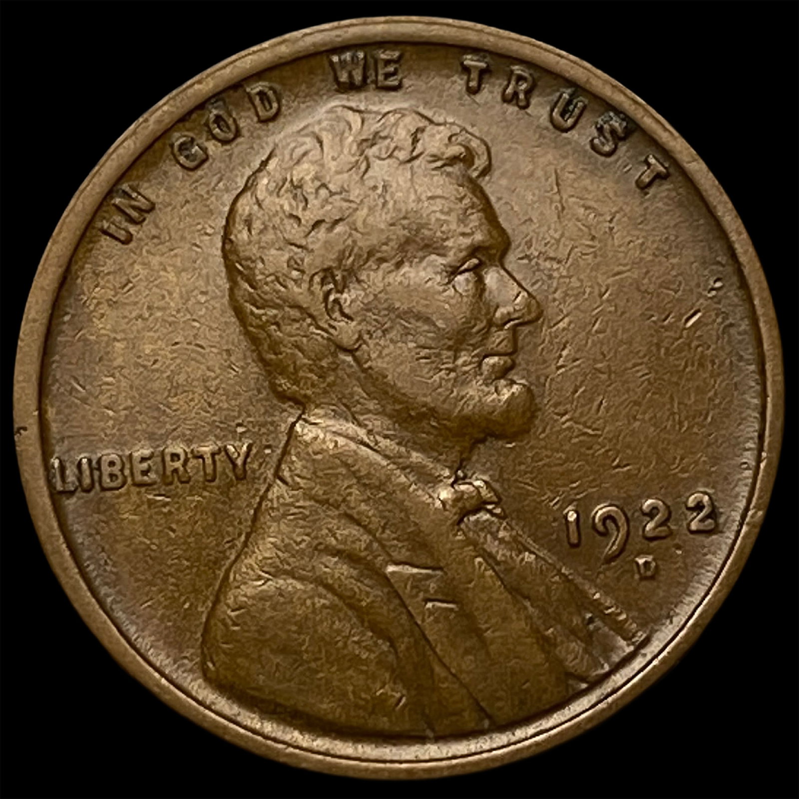 1922-D Lincoln Wheat Cent NEARLY UNCIRCULATED: 1922-D Lincoln Wheat Cent NEARLY UNCIRCULATED