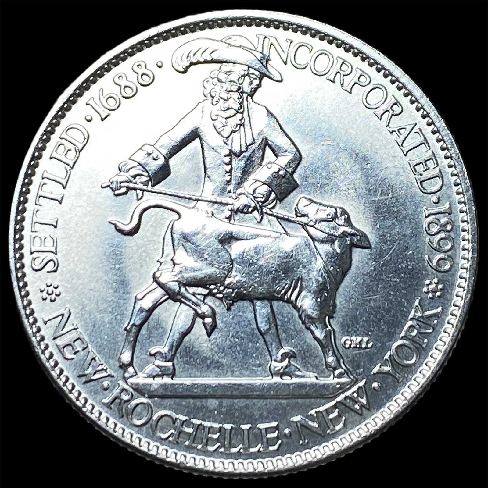 1938 Silver New Rochelle Half Dollar GEM BU: 1938 Silver New Rochelle Half Dollar GEM BU