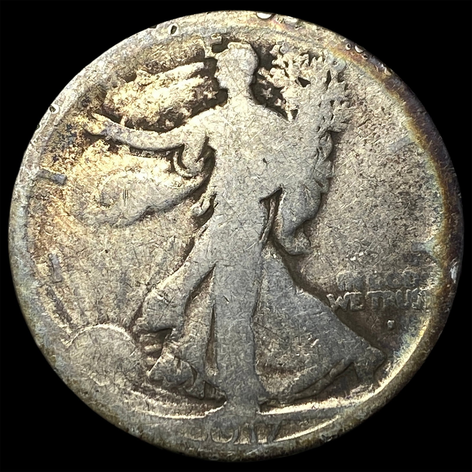 1917-S Walking Liberty Half Dollar NICELY CIRCULATED: 1917-S Walking Liberty Half Dollar NICELY CIRCULATED