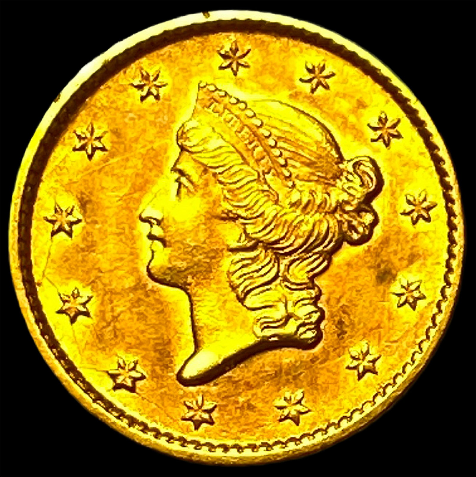 1853 Gold $1 Liberty Head Type 1 UNCIRCULATED: 1853 Gold $1 Liberty Head Type 1 UNCIRCULATED