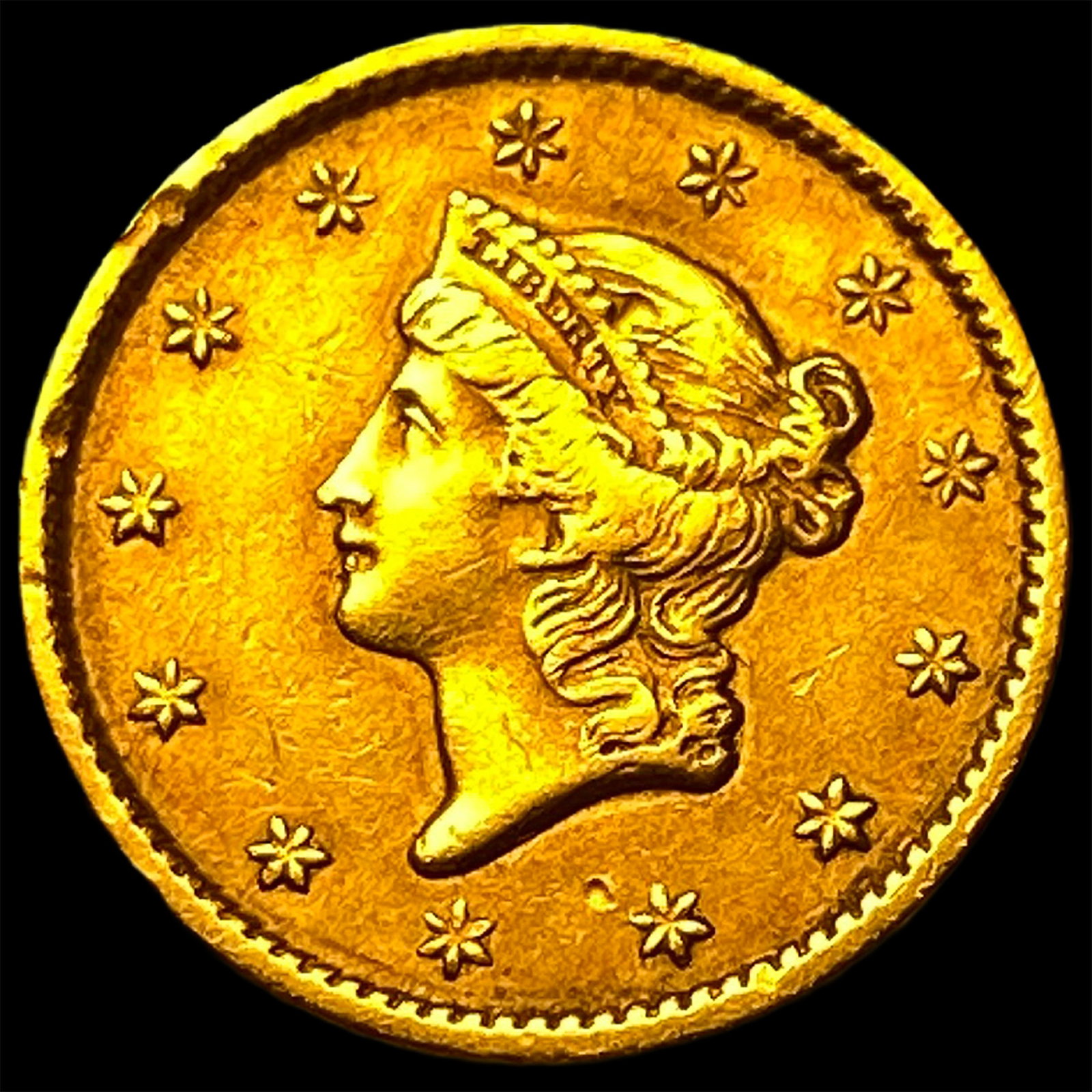 1851 Gold $1 Liberty Head NEARLY UNCIRCULATED: 1851 Gold $1 Liberty Head NEARLY UNCIRCULATED