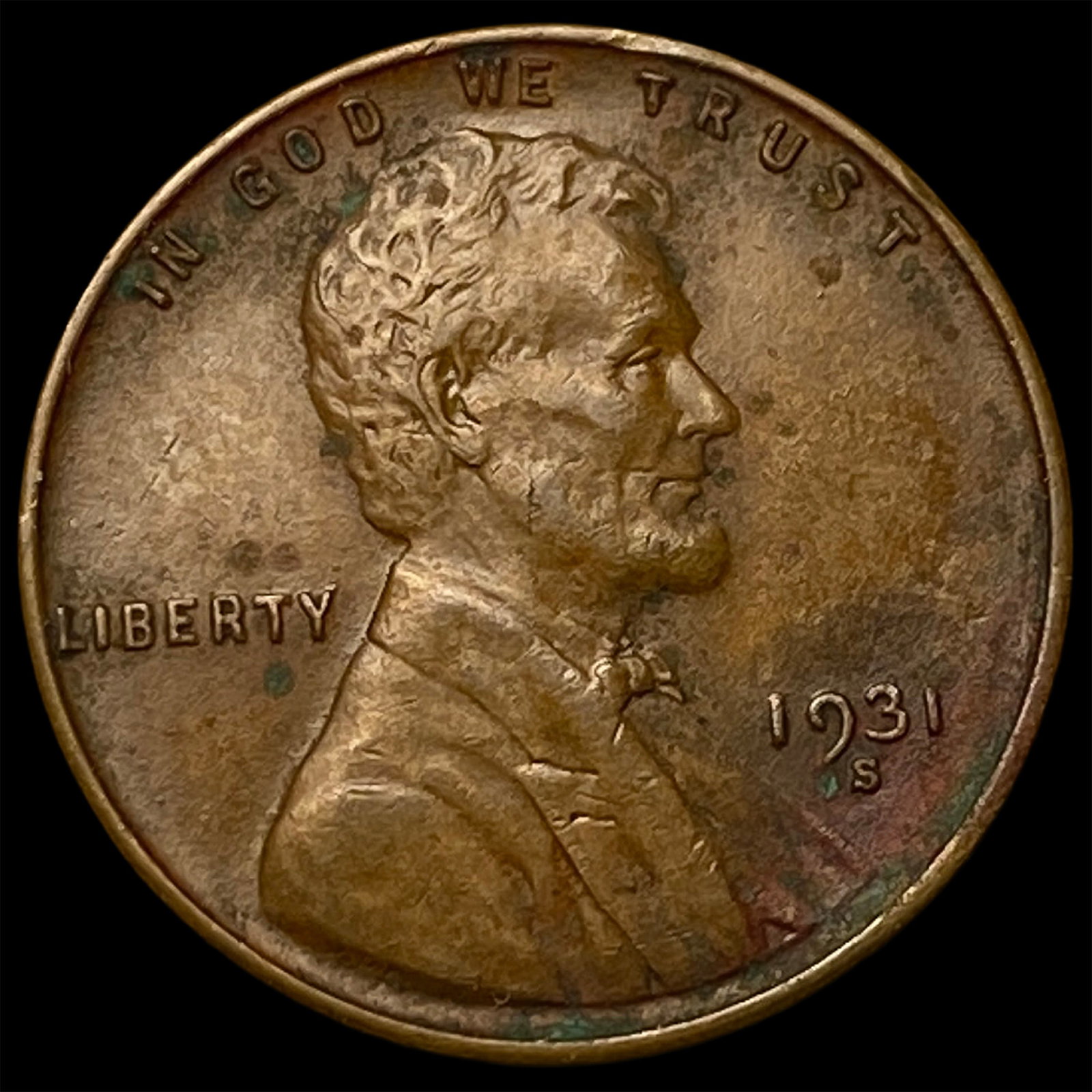 1931-S Lincoln Wheat Cent NEARLY UNCIRCULATED: 1931-S Lincoln Wheat Cent NEARLY UNCIRCULATED
