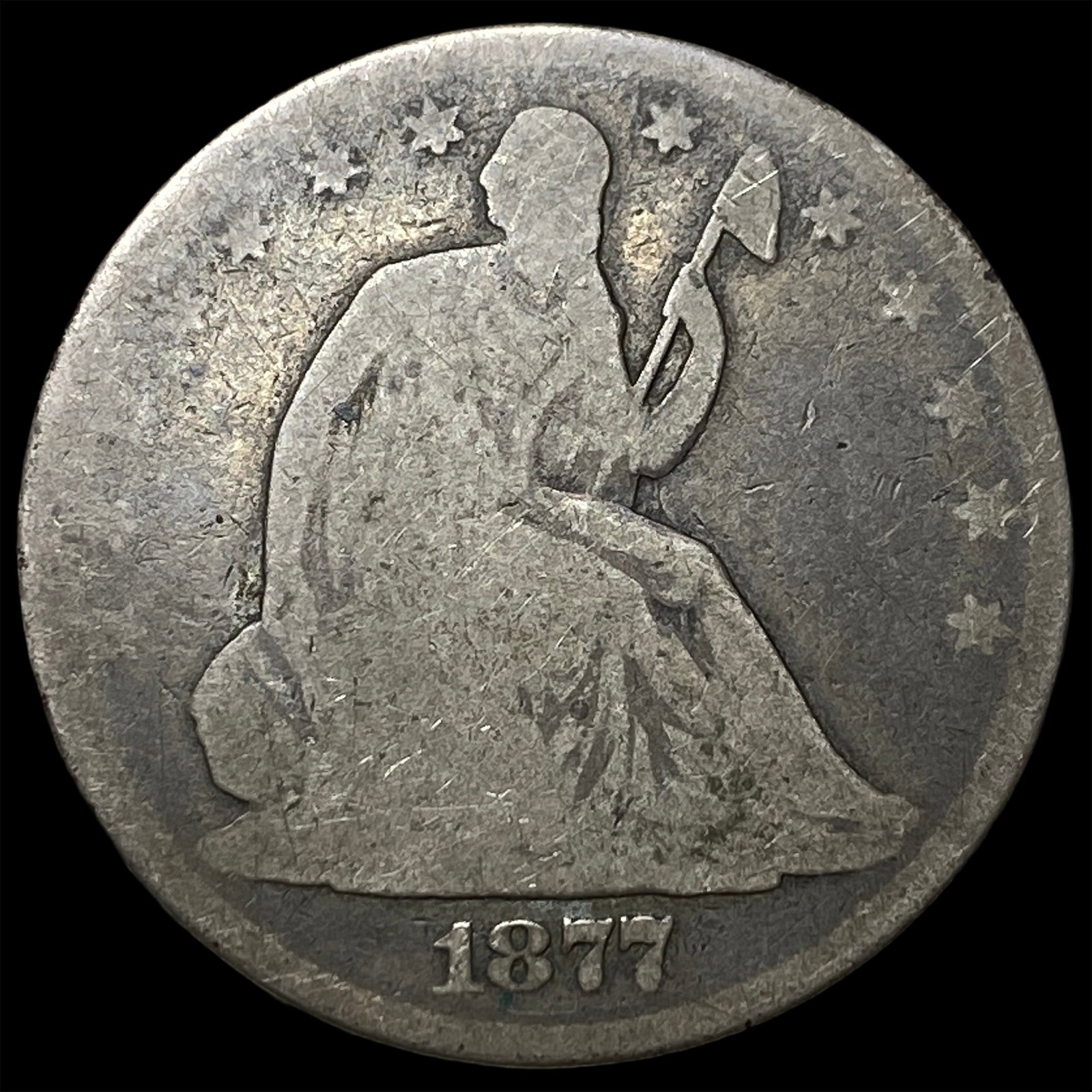 1877 Seated Liberty Half Dollar NICELY CIRCULATED: 1877 Seated Liberty Half Dollar NICELY CIRCULATED