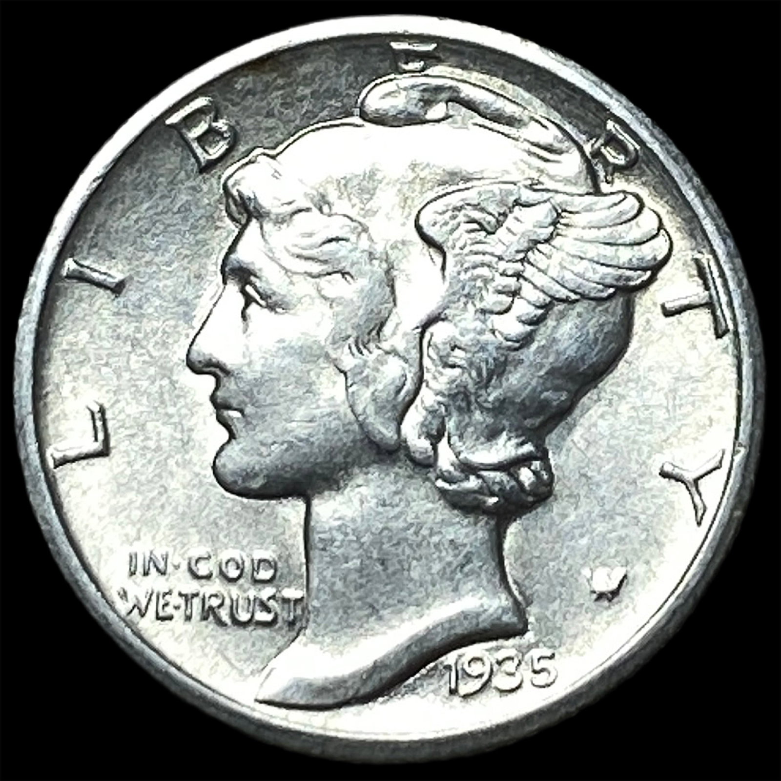 1935-S Silver Mercury Dime UNCIRCULATED (1 of 2)