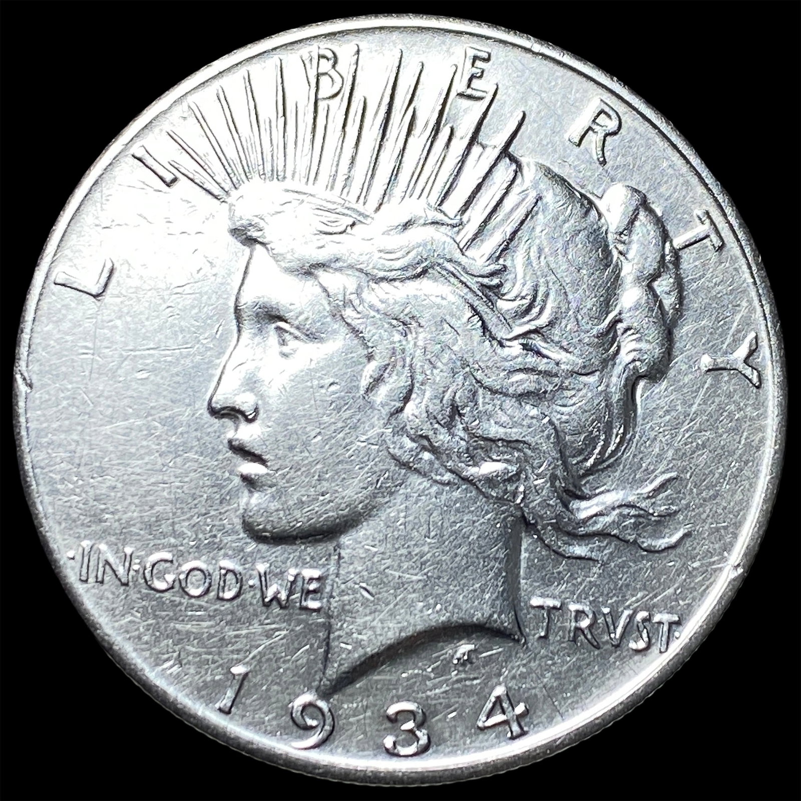 1934 Silver Peace Dollar CLOSELY UNCIRCULATED: 1934 Silver Peace Dollar CLOSELY UNCIRCULATED