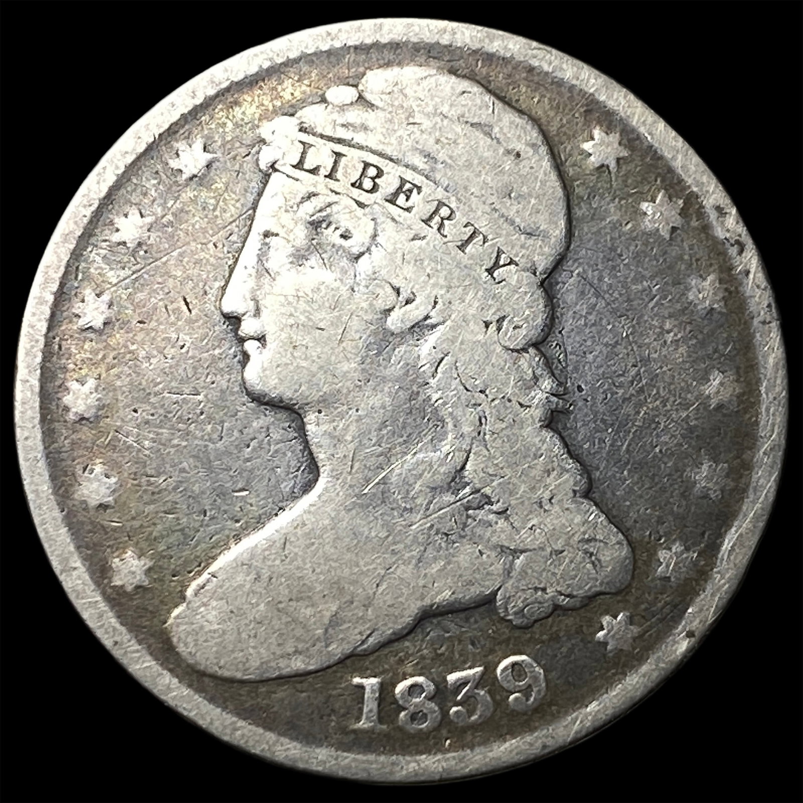 1839 Silver Capped Bust Half Dollar NICELY CIRCULATED: 1839 Silver Capped Bust Half Dollar NICELY CIRCULATED