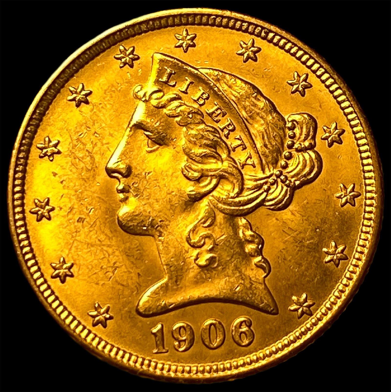 1906-D Gold $5 Half Eagle UNCIRCULATED (1 of 2)