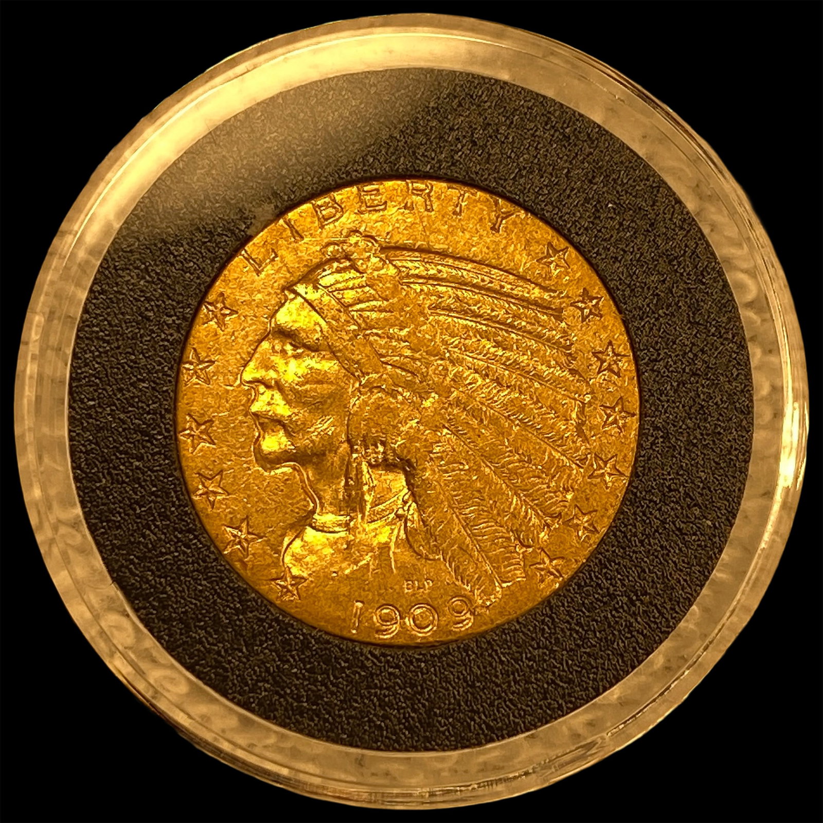 1909 Indian Head Half Eagle $5 Gold CLOSELY UNCIRCULATED: 1909 Indian Head Half Eagle $5 Gold CLOSELY UNCIRCULATED