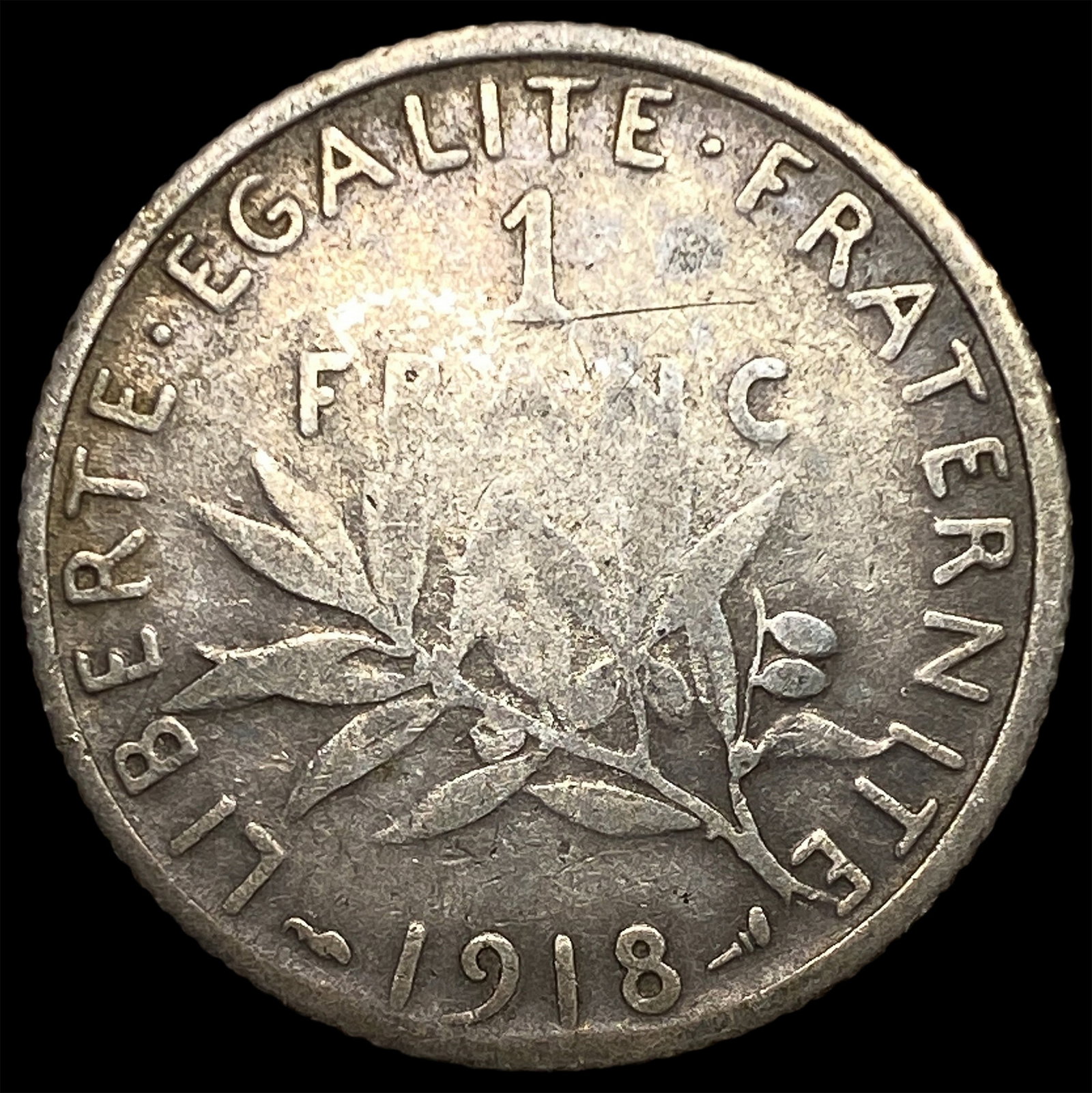 1918 France Silver 1 Franc (1 of 2)