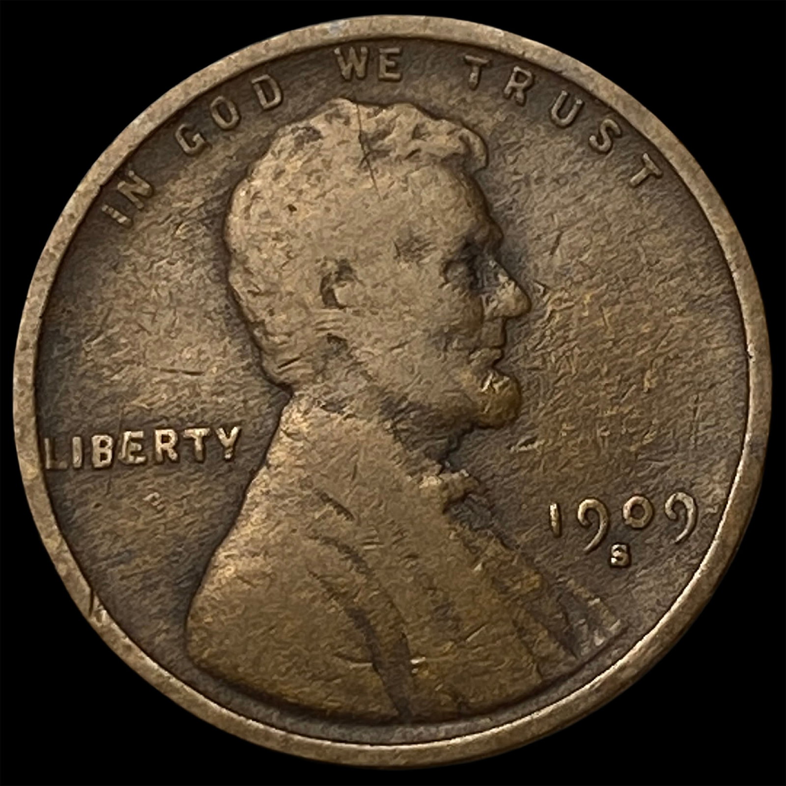 1909-S Lincoln Wheat Cent NICELY CIRCULATED (1 of 2)