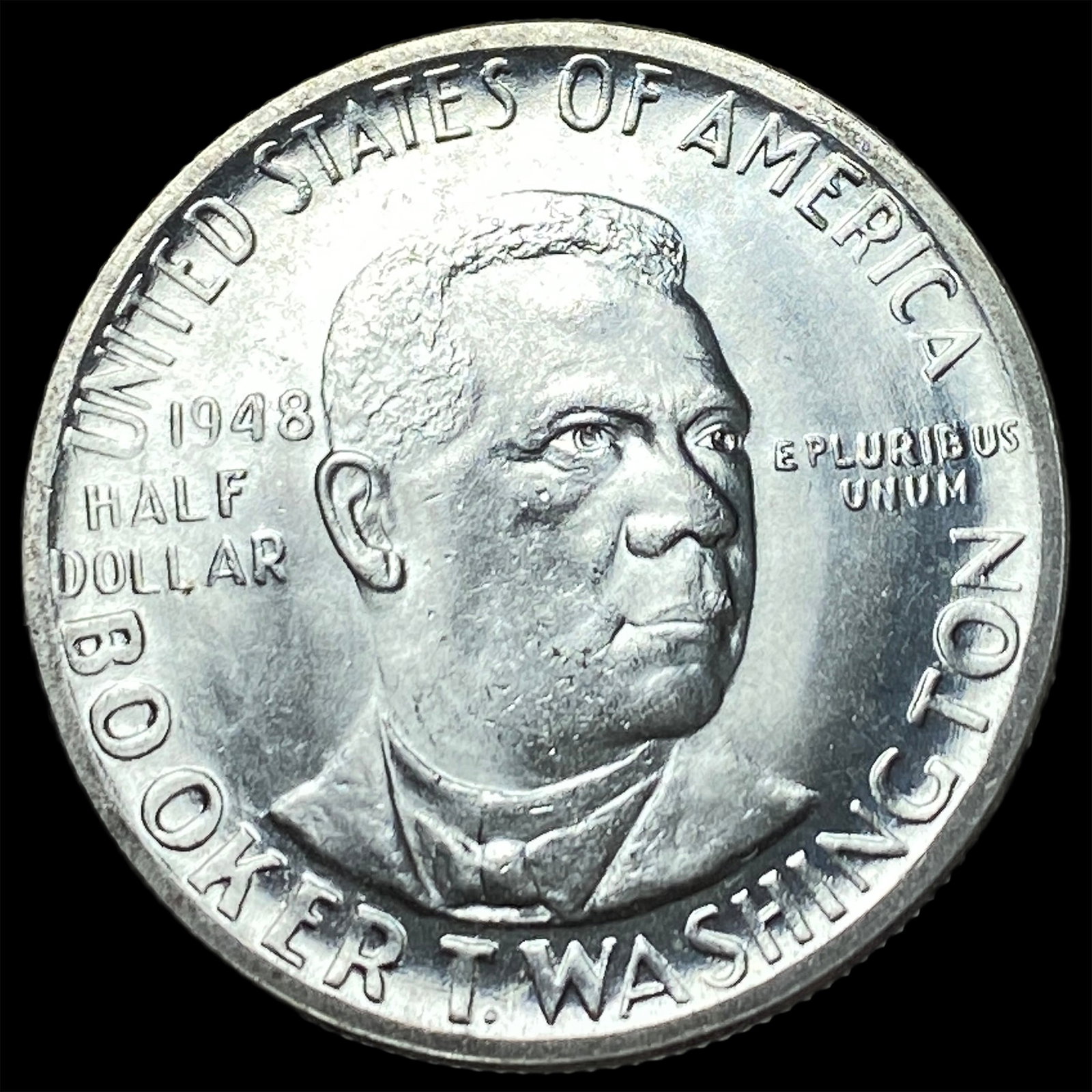 1948 Silver Half Dollar Booker T. Washington GEM BU: 1948 Silver Half Dollar Booker T. Washington GEM BU