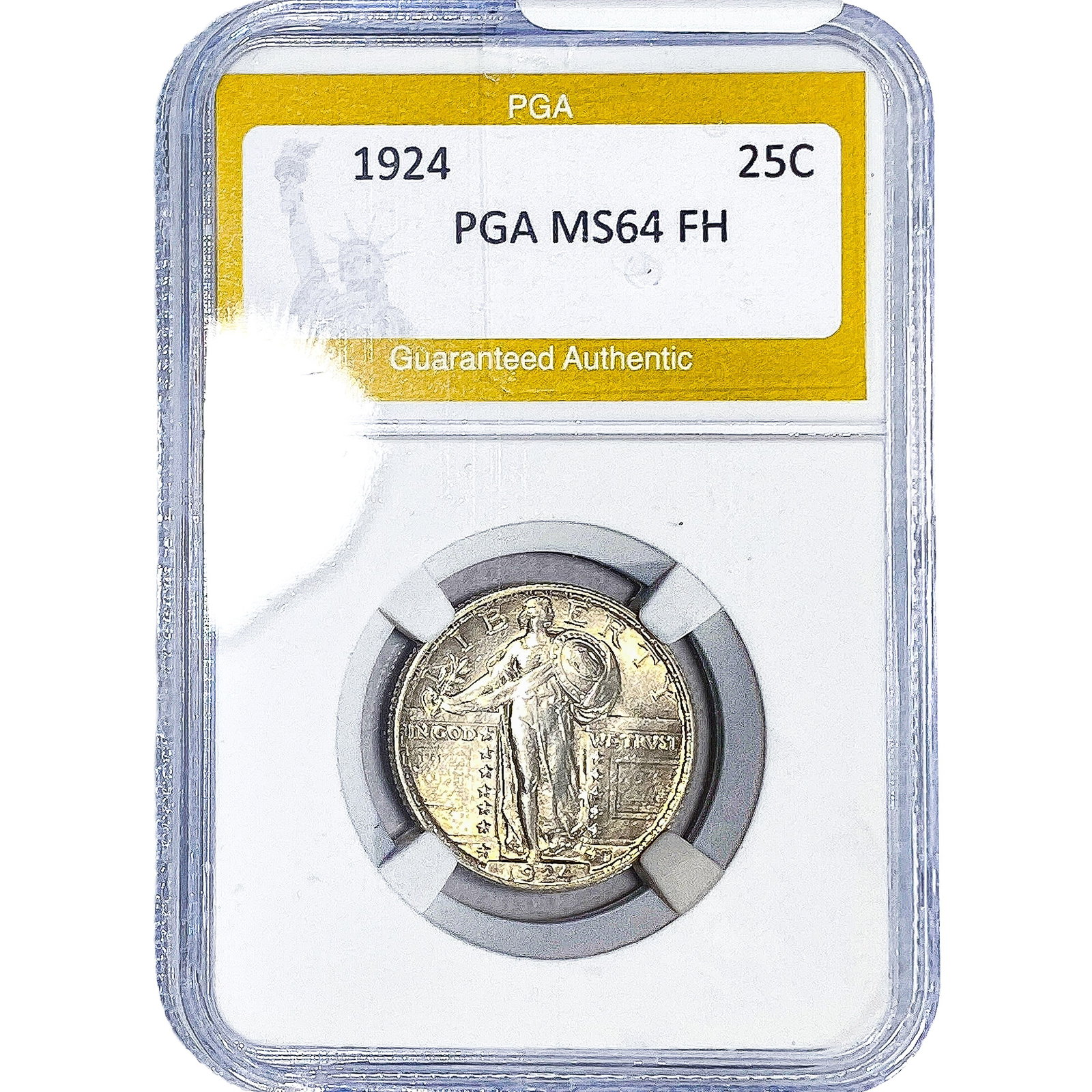 1924 Standing Liberty Quarter PGA MS64 FH: 1924 Standing Liberty Quarter PGA MS64 FH