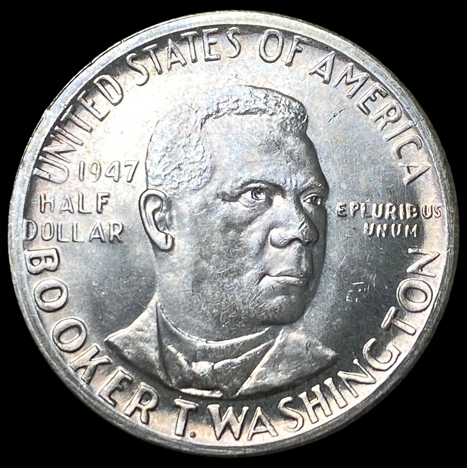 1947-S Silver Booker T. Washington Half Dollar GEM BU: 1947-S Silver Booker T. Washington Half Dollar GEM BU