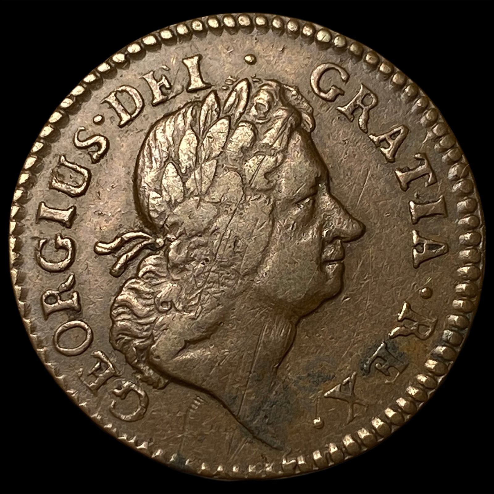 1724 Ireland George I Halfpenny NEARLY UNCIRCULATED (1 of 2)