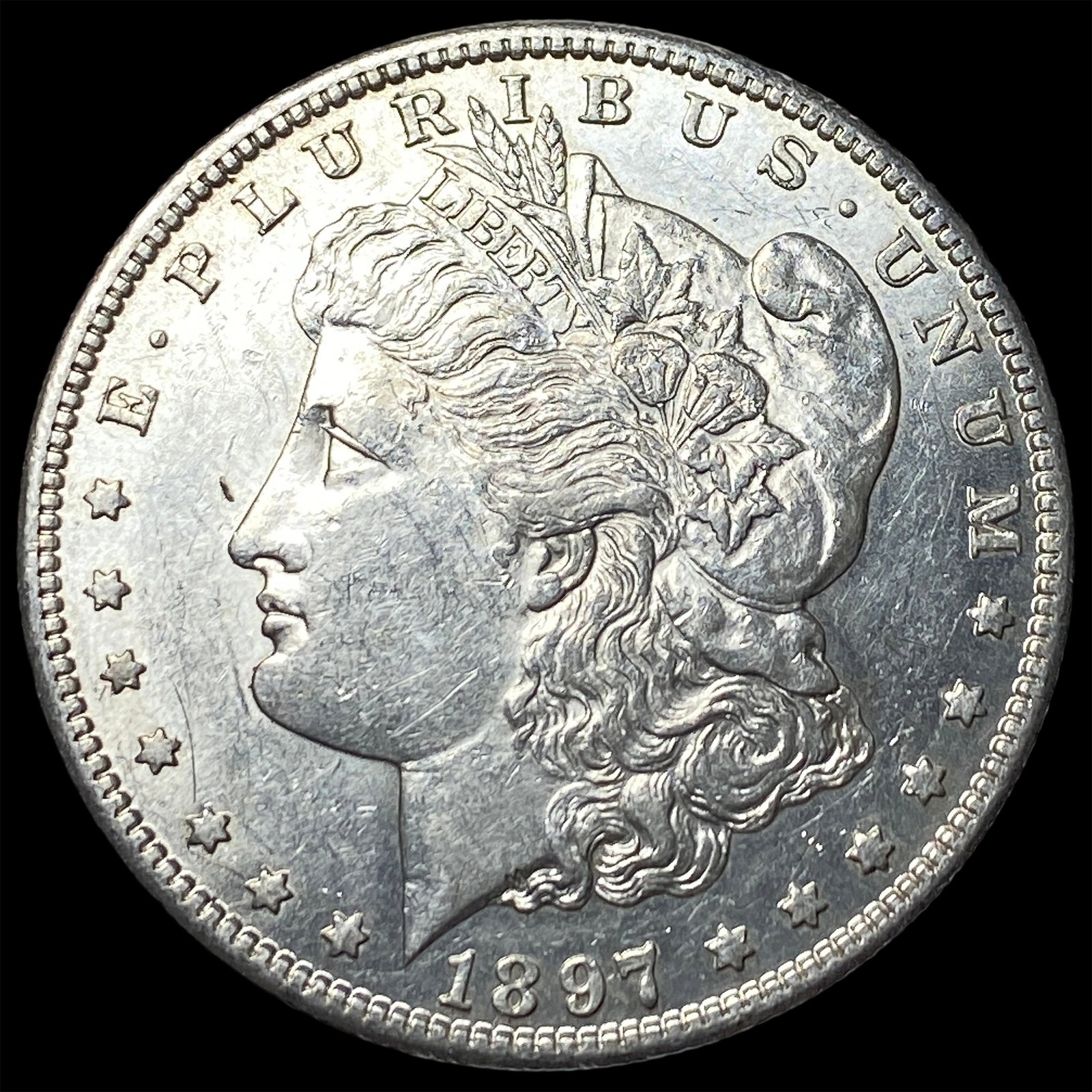 1897 Morgan Silver Dollar CHOICE AU: 1897 Morgan Silver Dollar CHOICE AU