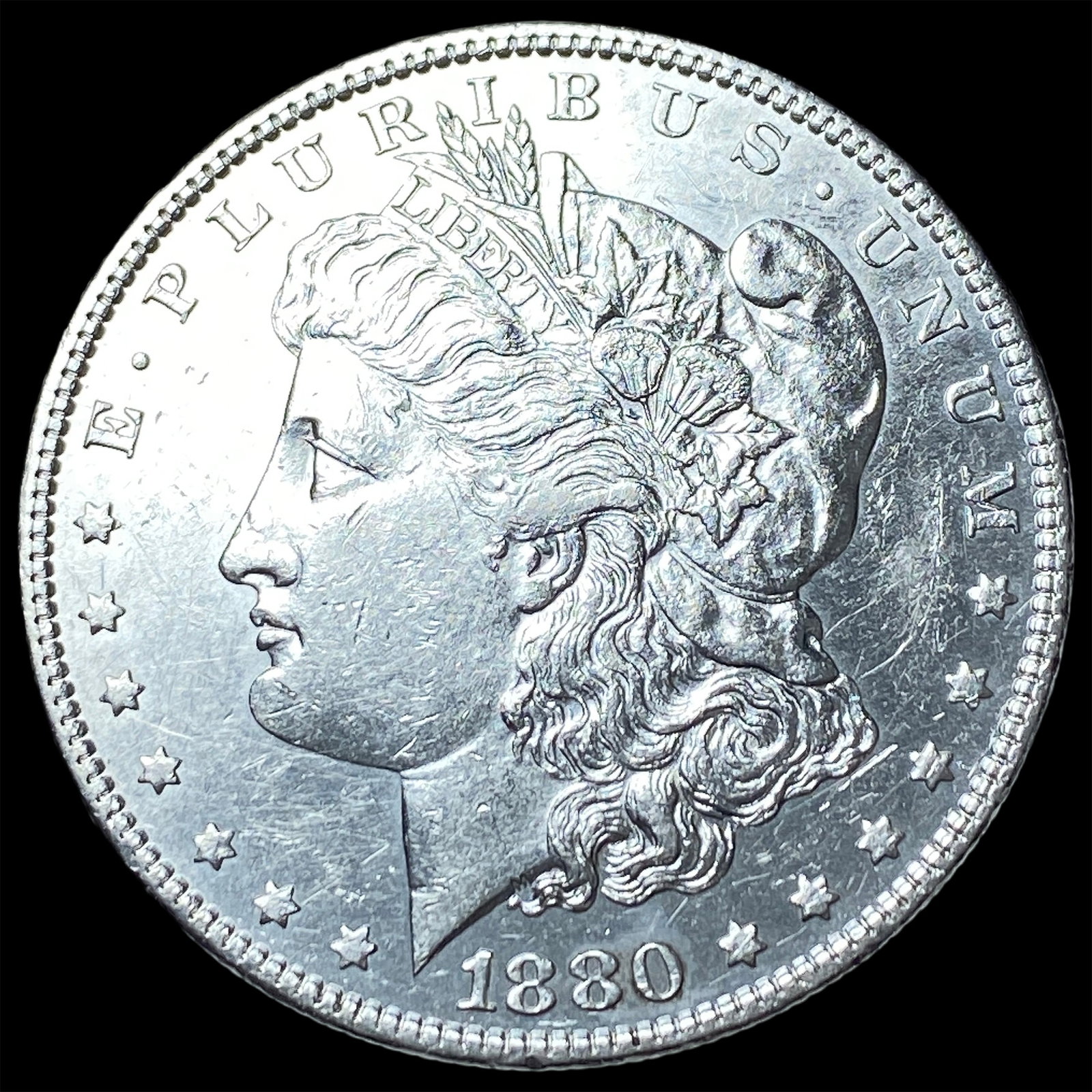 1880-O Micro O Silver Morgan Dollar CHOICE AU (1 of 2)
