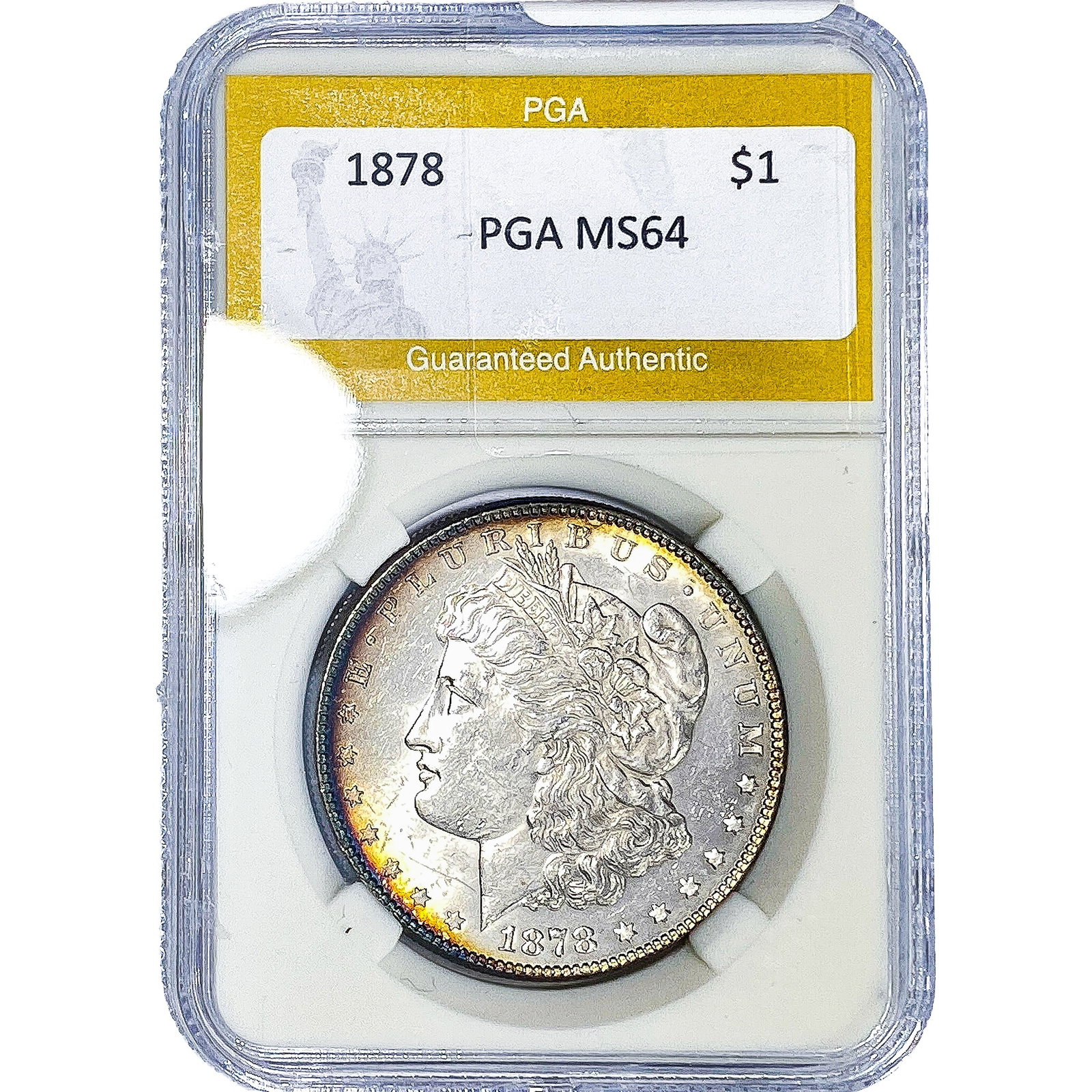 1878 Morgan Silver Dollar PGA MS64: 1878 Morgan Silver Dollar PGA MS64
