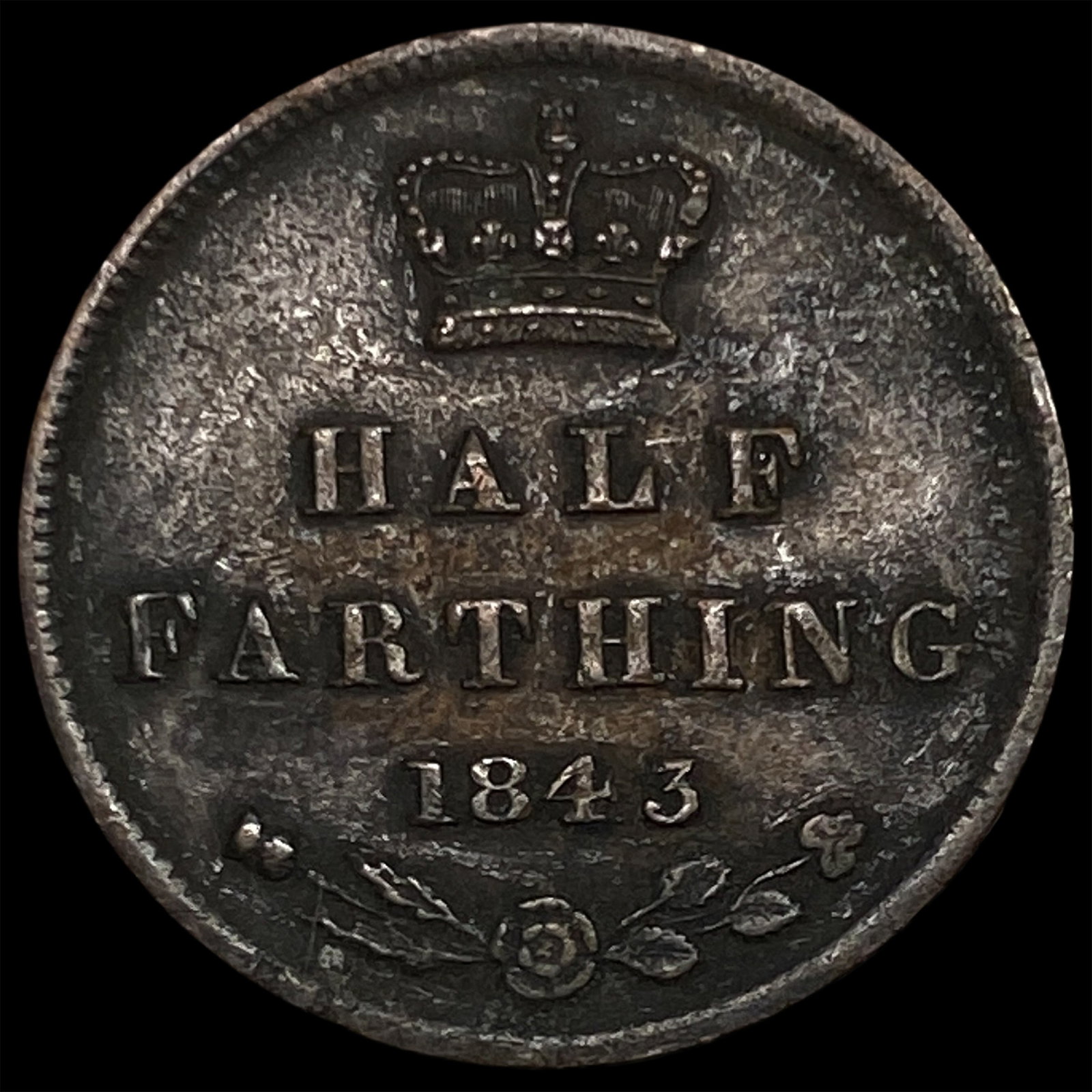 1843 Ceylon Copper 1/2 Farthing - 2