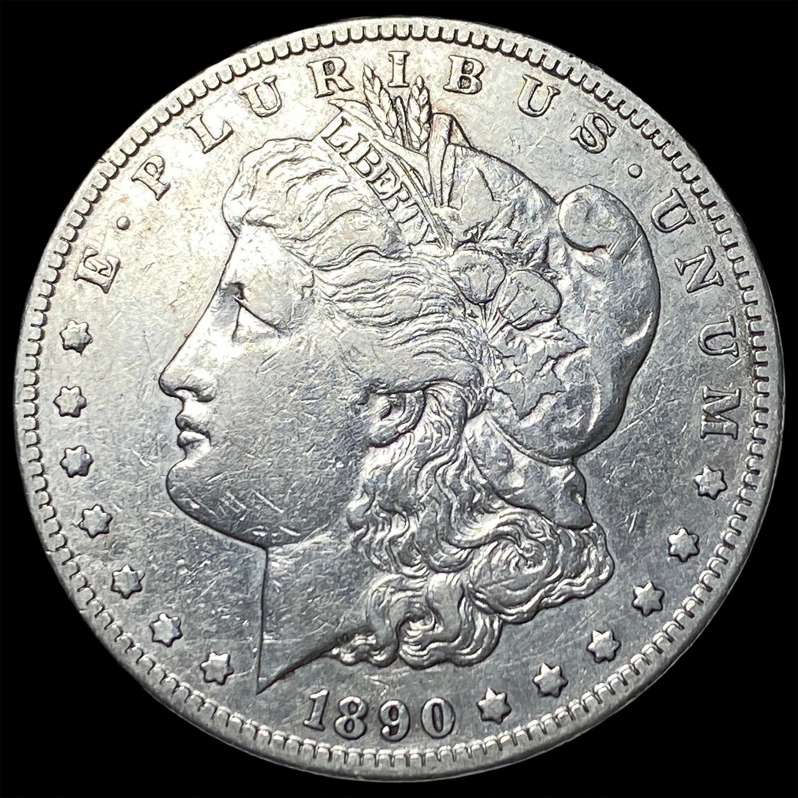 1890-CC Silver Morgan Dollar NEARLY UNCIRCULATED: 1890-CC Silver Morgan Dollar NEARLY UNCIRCULATED