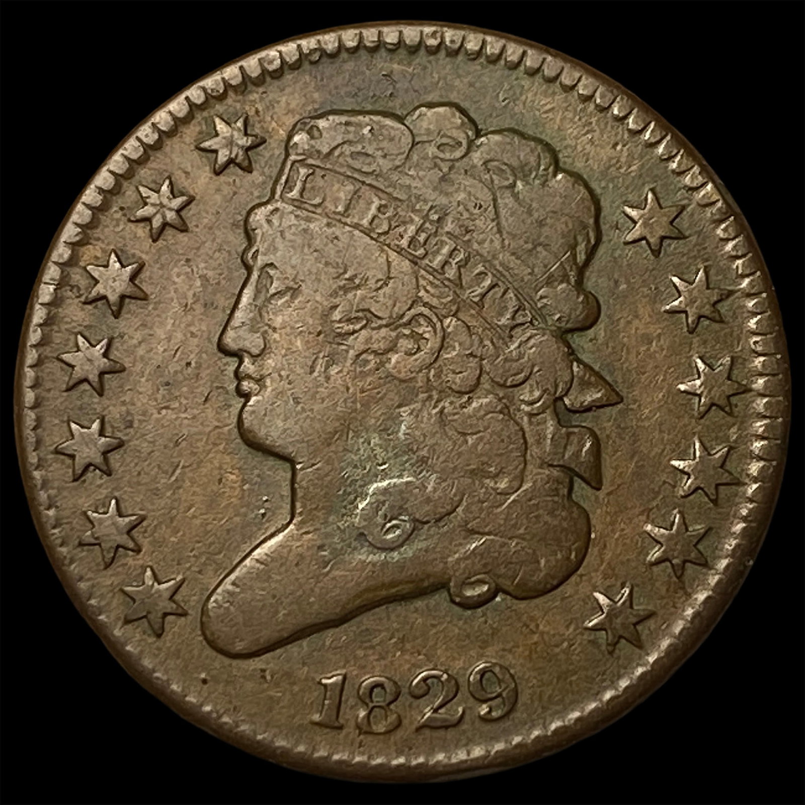 1829 Copper Half Cent LIGHTLY CIRCULATED (1 of 2)