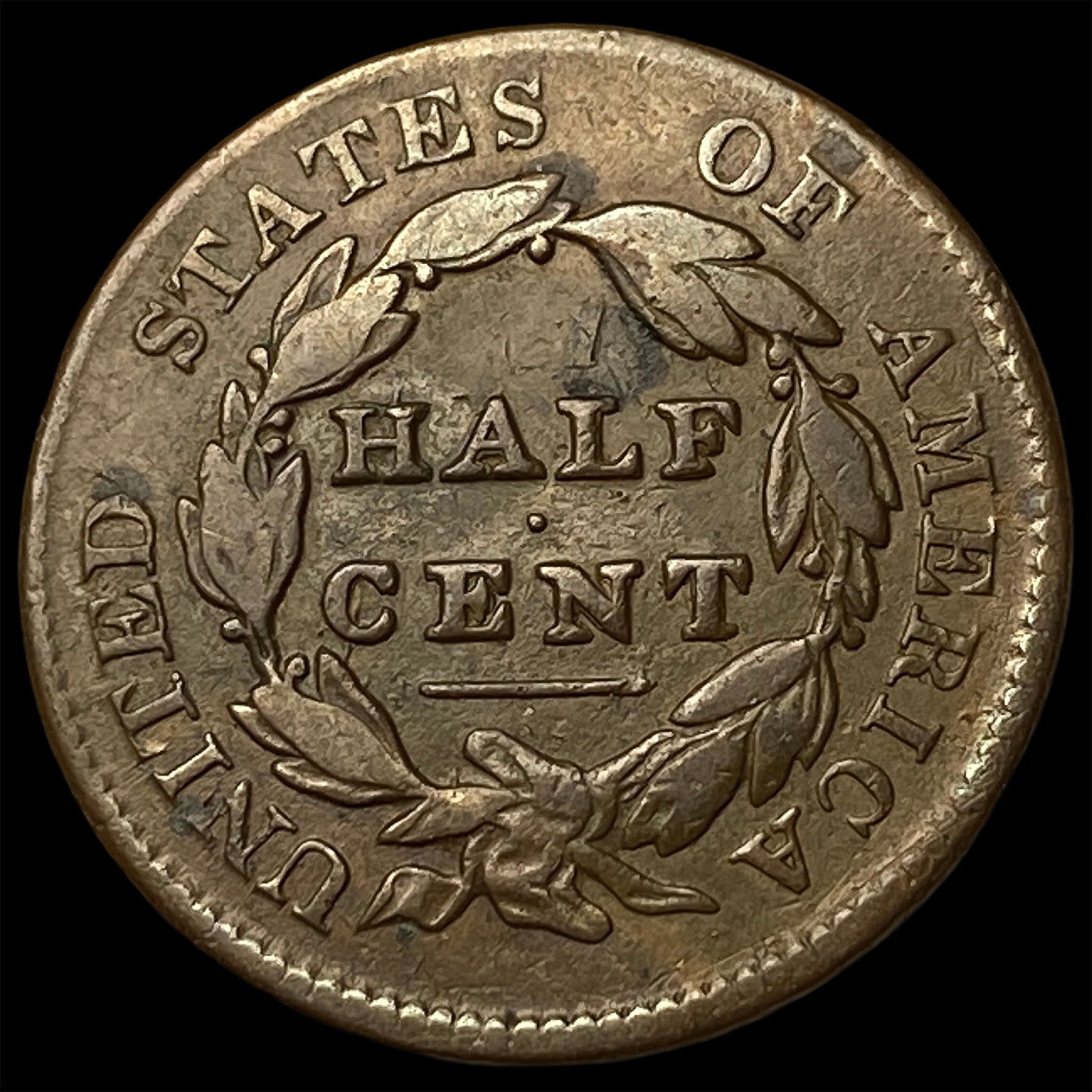 1829 Copper Half Cent LIGHTLY CIRCULATED - 2
